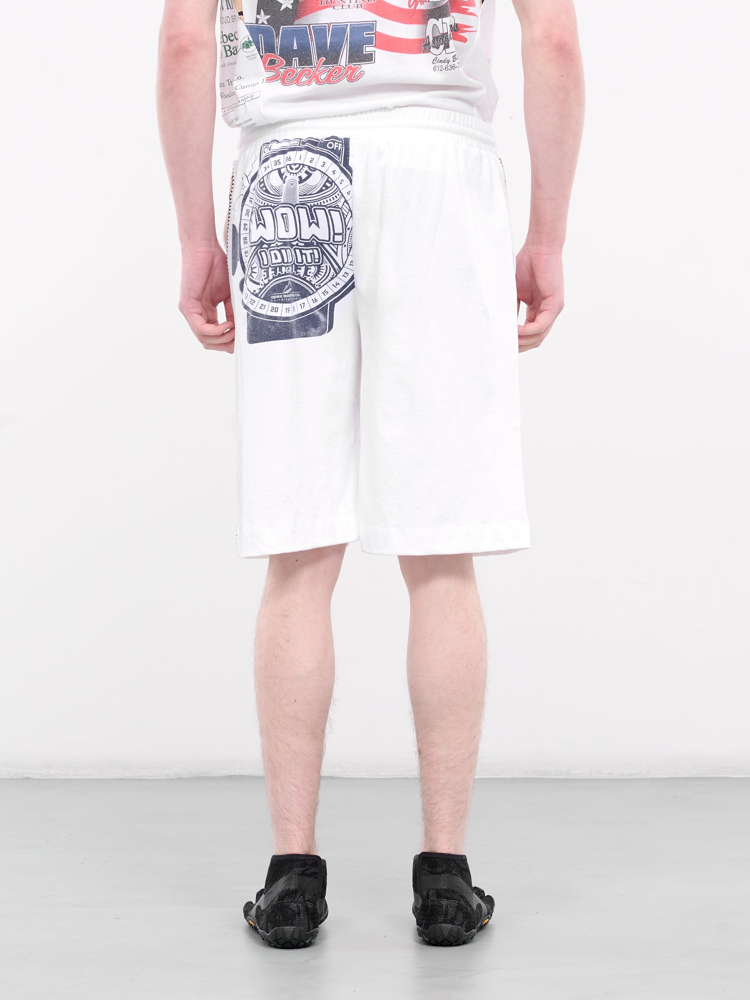 Regenerated Graphic Tee Bermudas (MSH007-UJER0003-WHITE)
