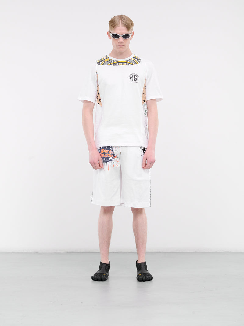 Regenerated Graphic Tee Bermudas (MSH007-UJER0003-WHITE)