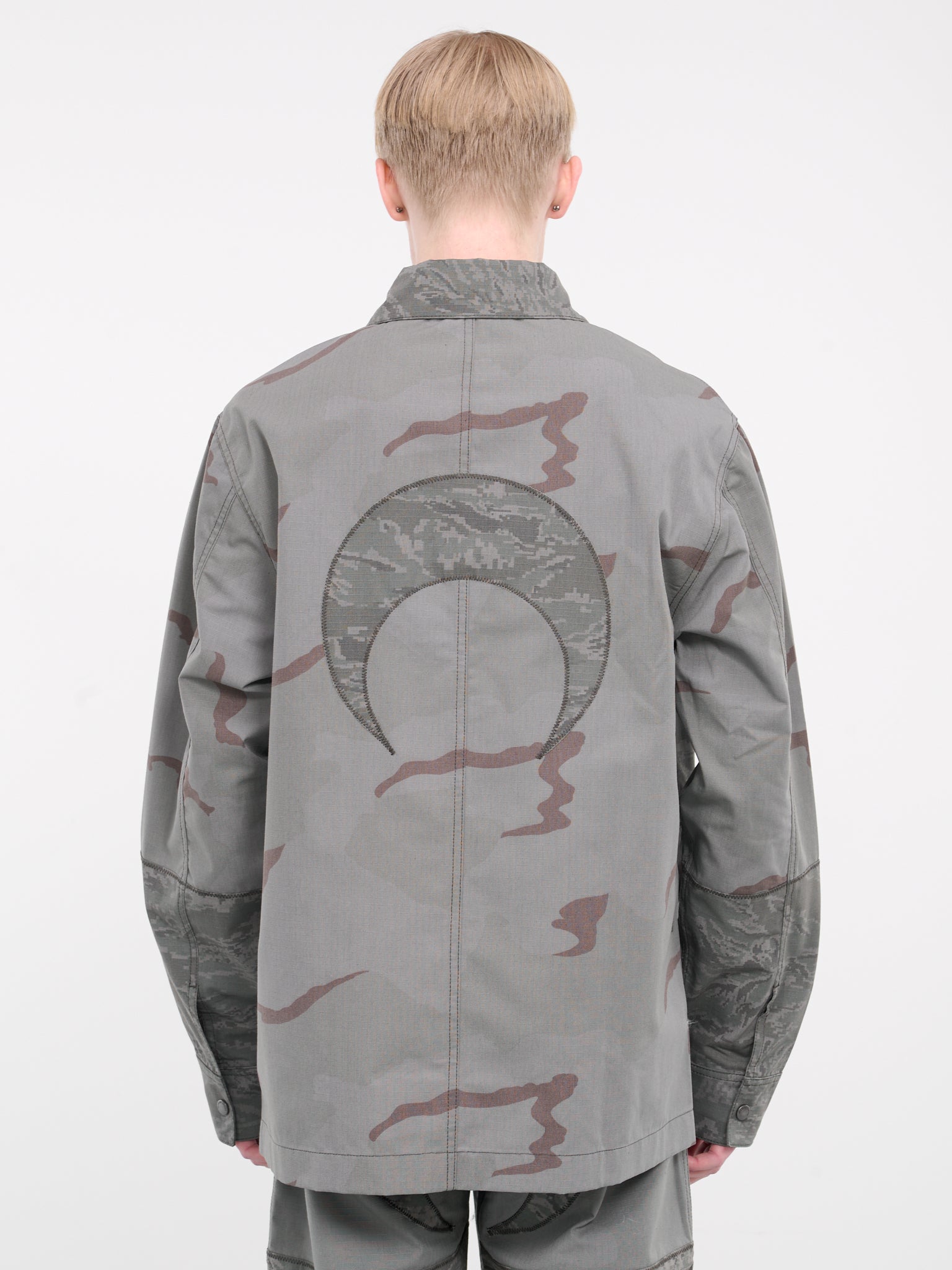 Regenerated Camo Overshirt (MSI029-DWOV0017-DARK-GREY)