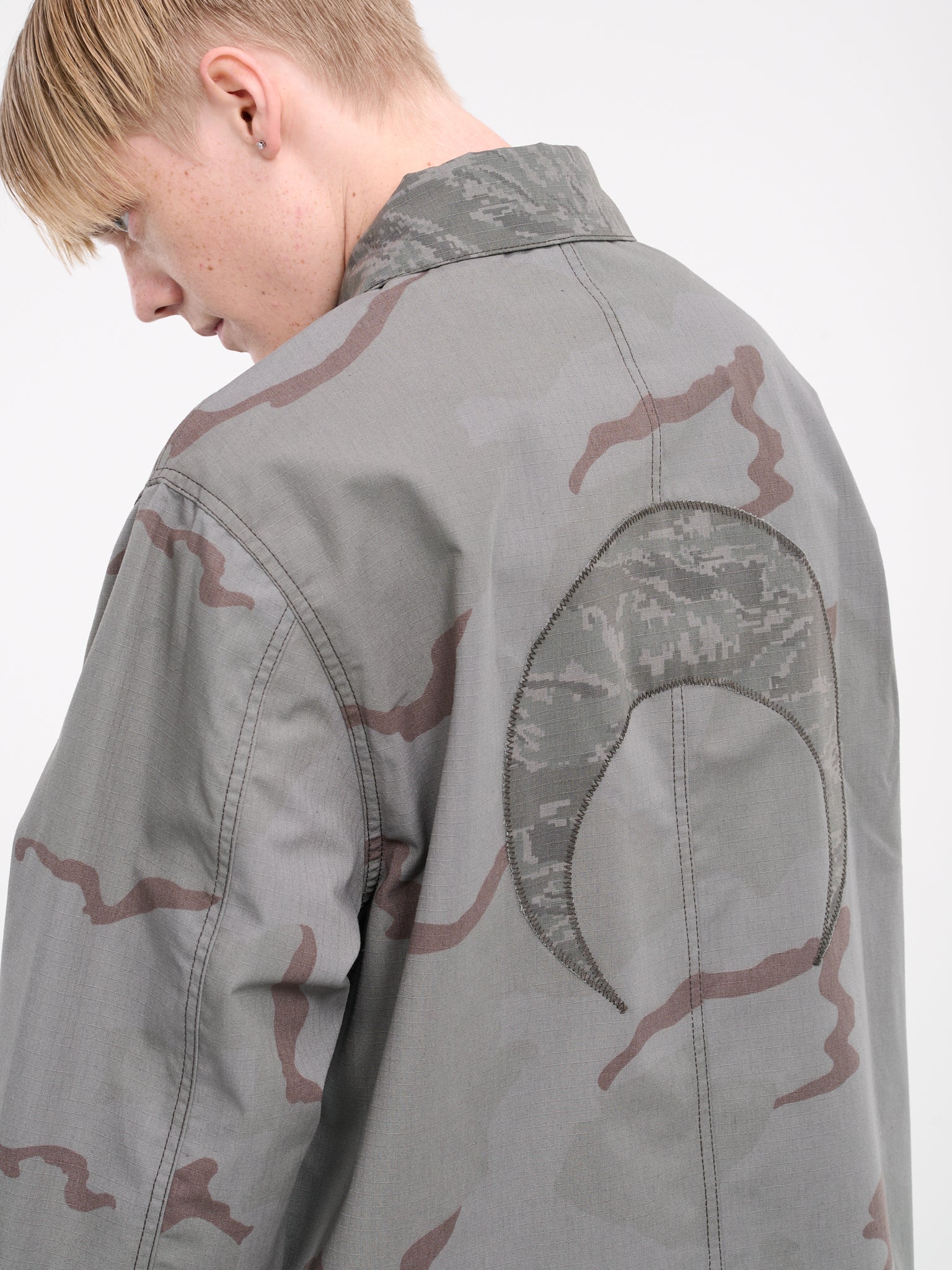 Regenerated Camo Overshirt (MSI029-DWOV0017-DARK-GREY)