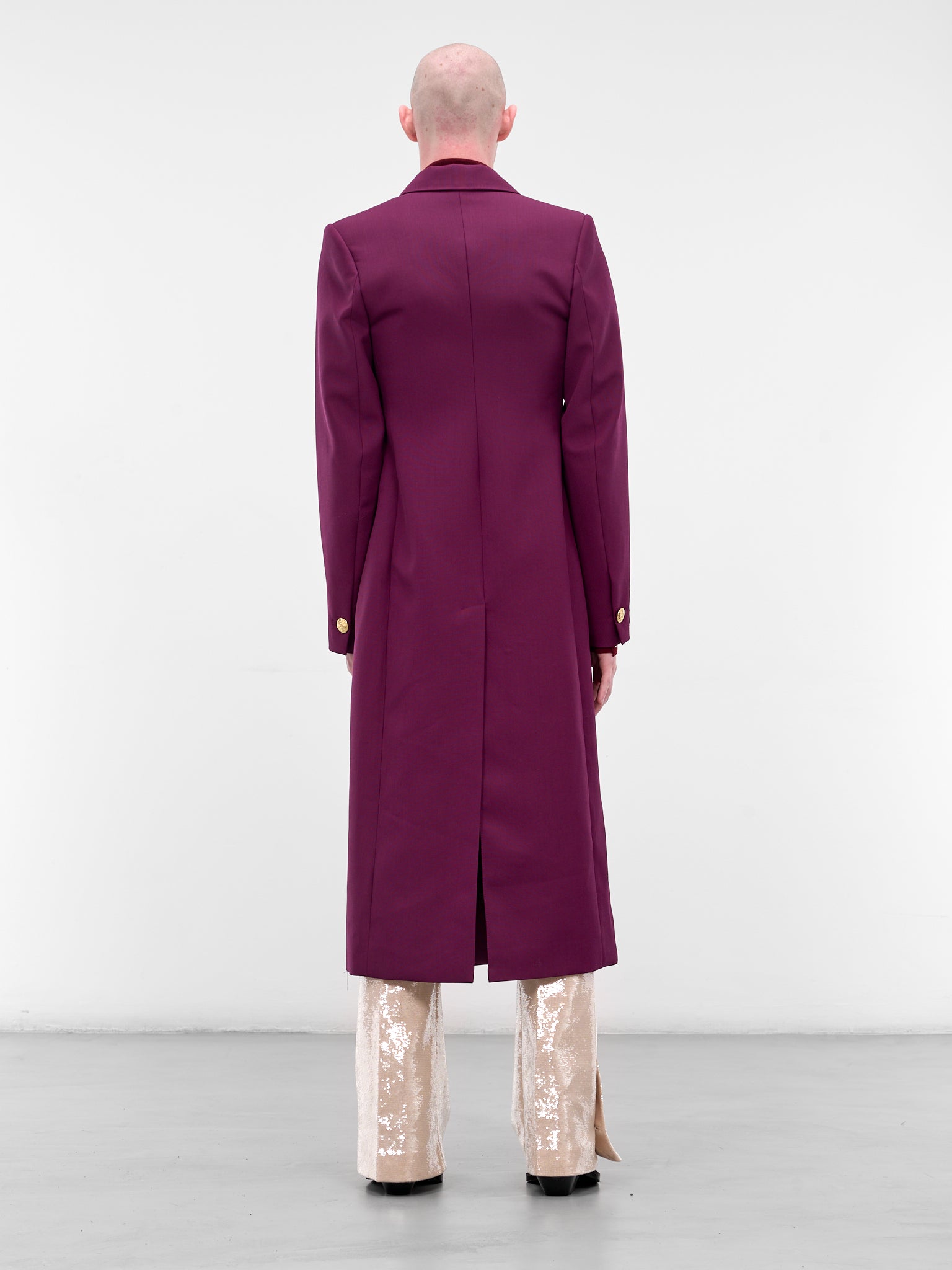 Fuchsia Tailored Long Coat (MT-002-D-FUSCHIA)