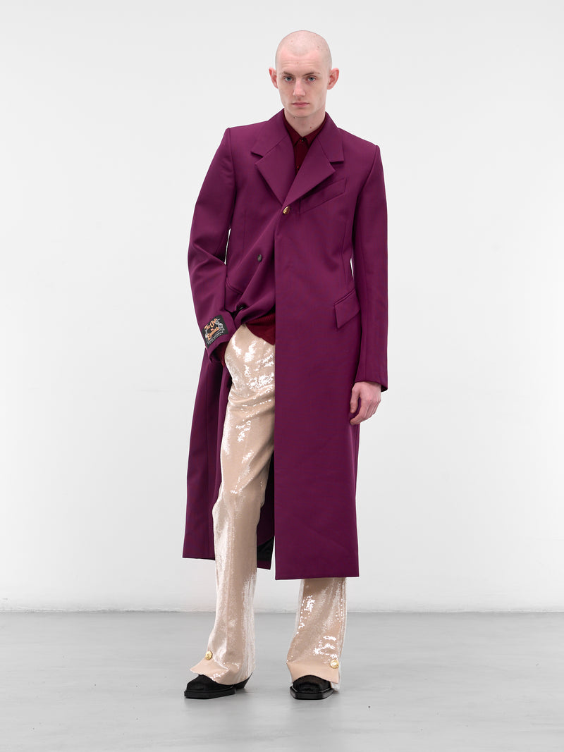 Fuchsia Tailored Long Coat (MT-002-D-FUSCHIA)