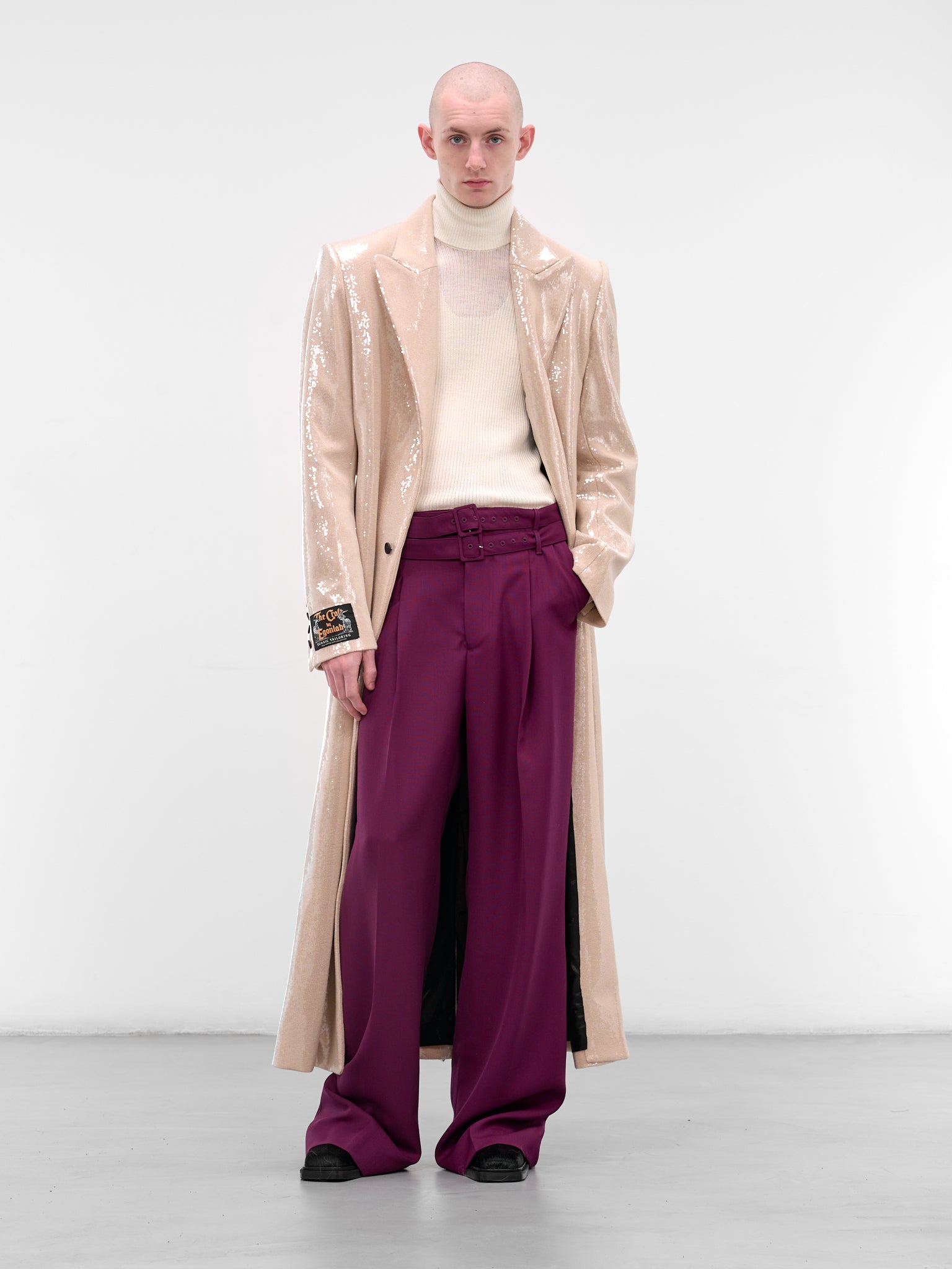 White Rib-Knit Turleneck Sweater (TP-001-B-WHITE)