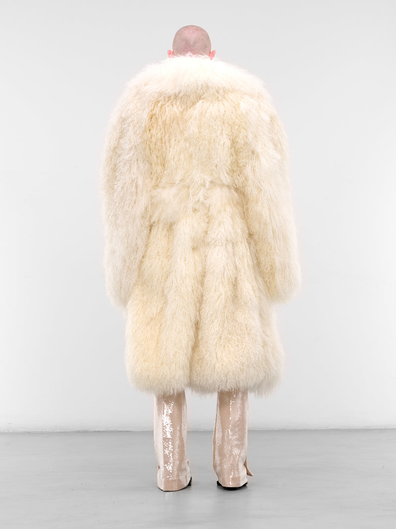 White Oversized Goat Hair Coat (MT-004-A-MOHAIR-FUR)