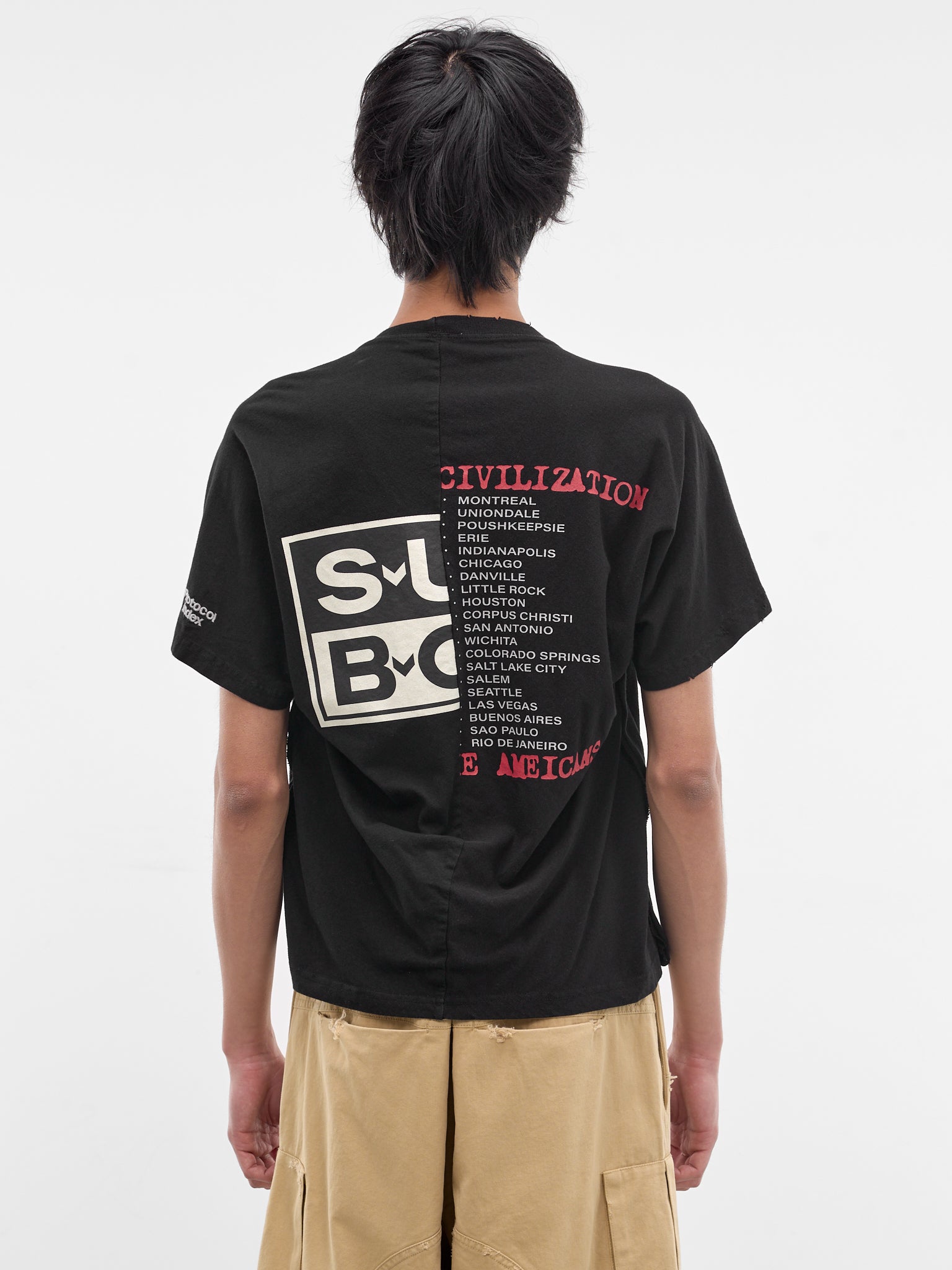 PROTOCOL INDEX Black Tee | H.Lorenzo - back