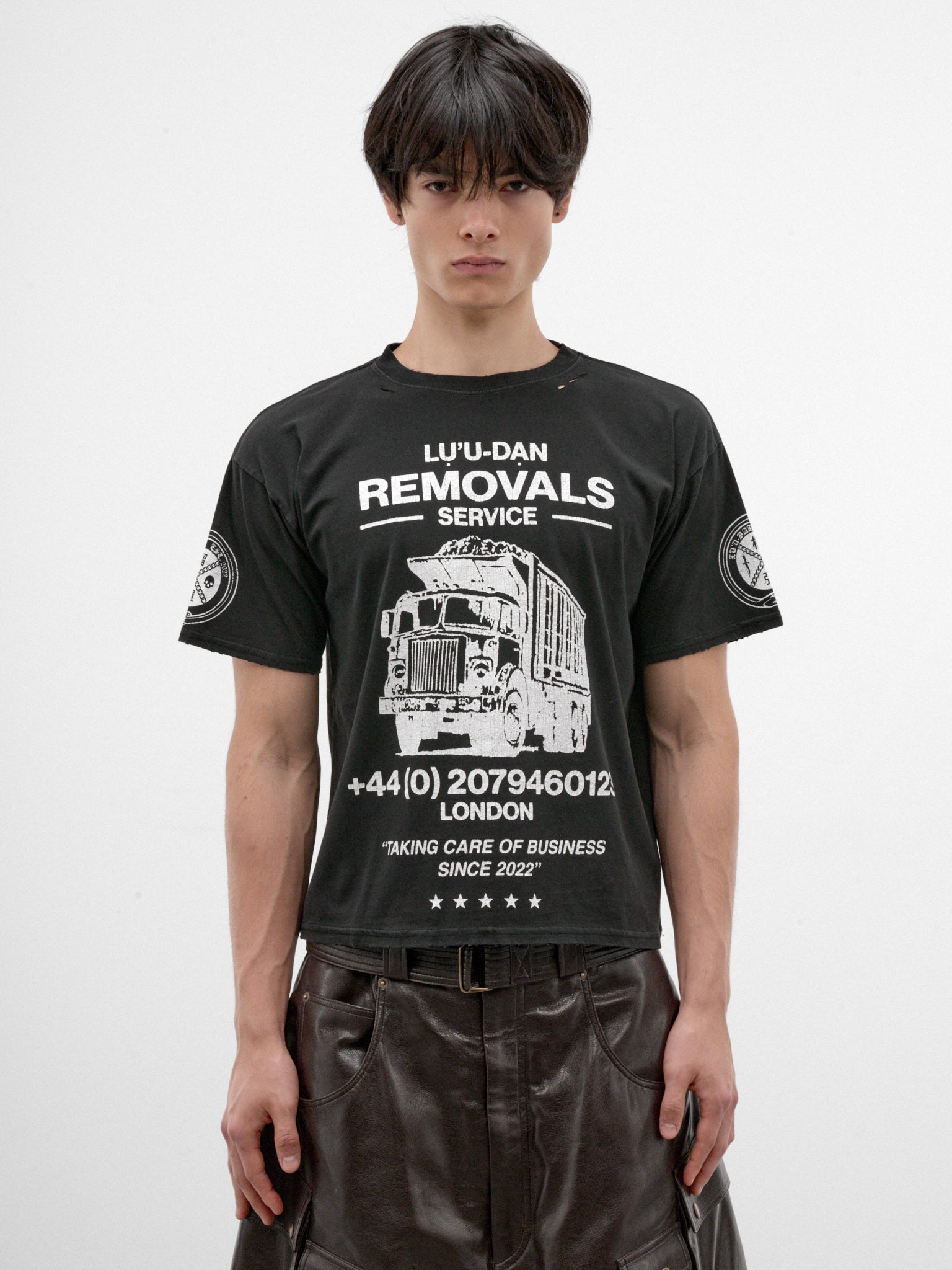 Black Faded Graphic Tee (MT095J-LCJ-911-FADED-BLACK)