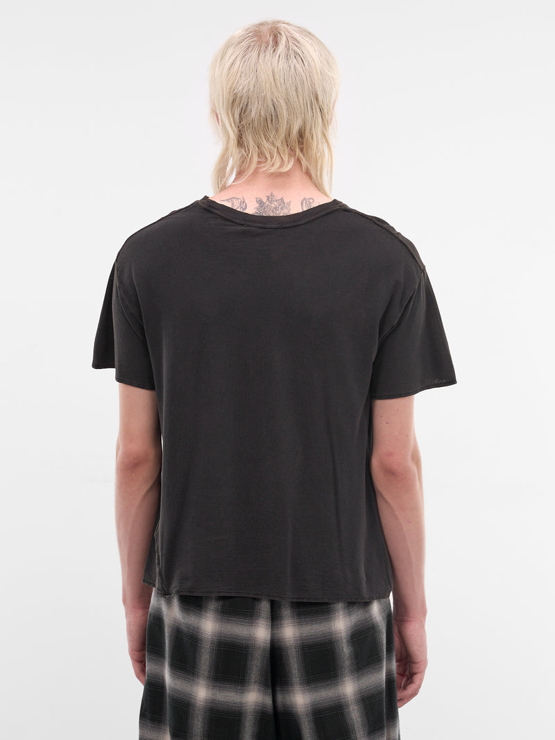 Black Cotton Thrash Graphic Tee (MT096J-SJ-906-BLACK)