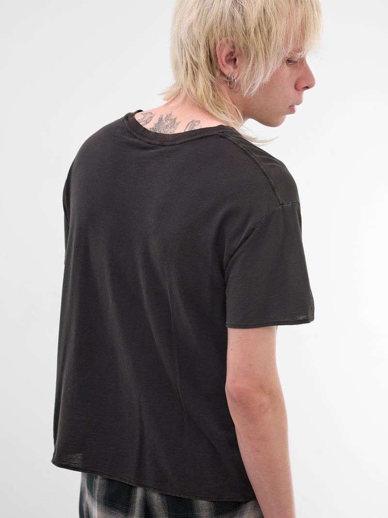 Black Cotton Thrash Graphic Tee (MT096J-SJ-906-BLACK)