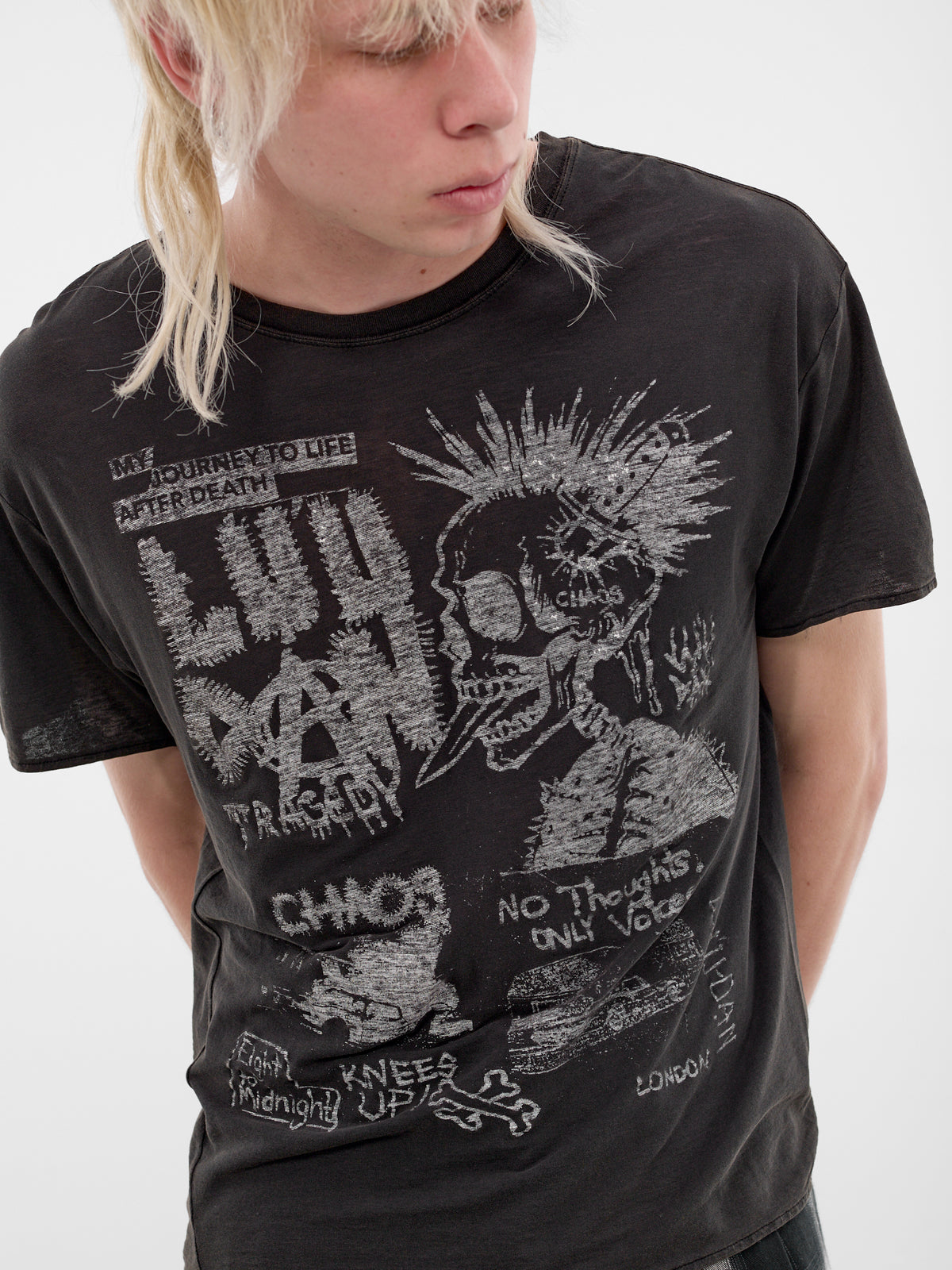 Black Cotton Thrash Graphic Tee (MT096J-SJ-906-BLACK)