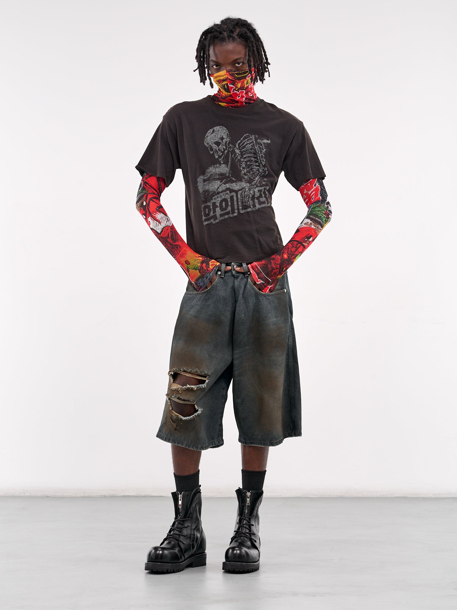 Thrash Tee (MT096J-SJ-WASHED-BLACK-REAPER-)