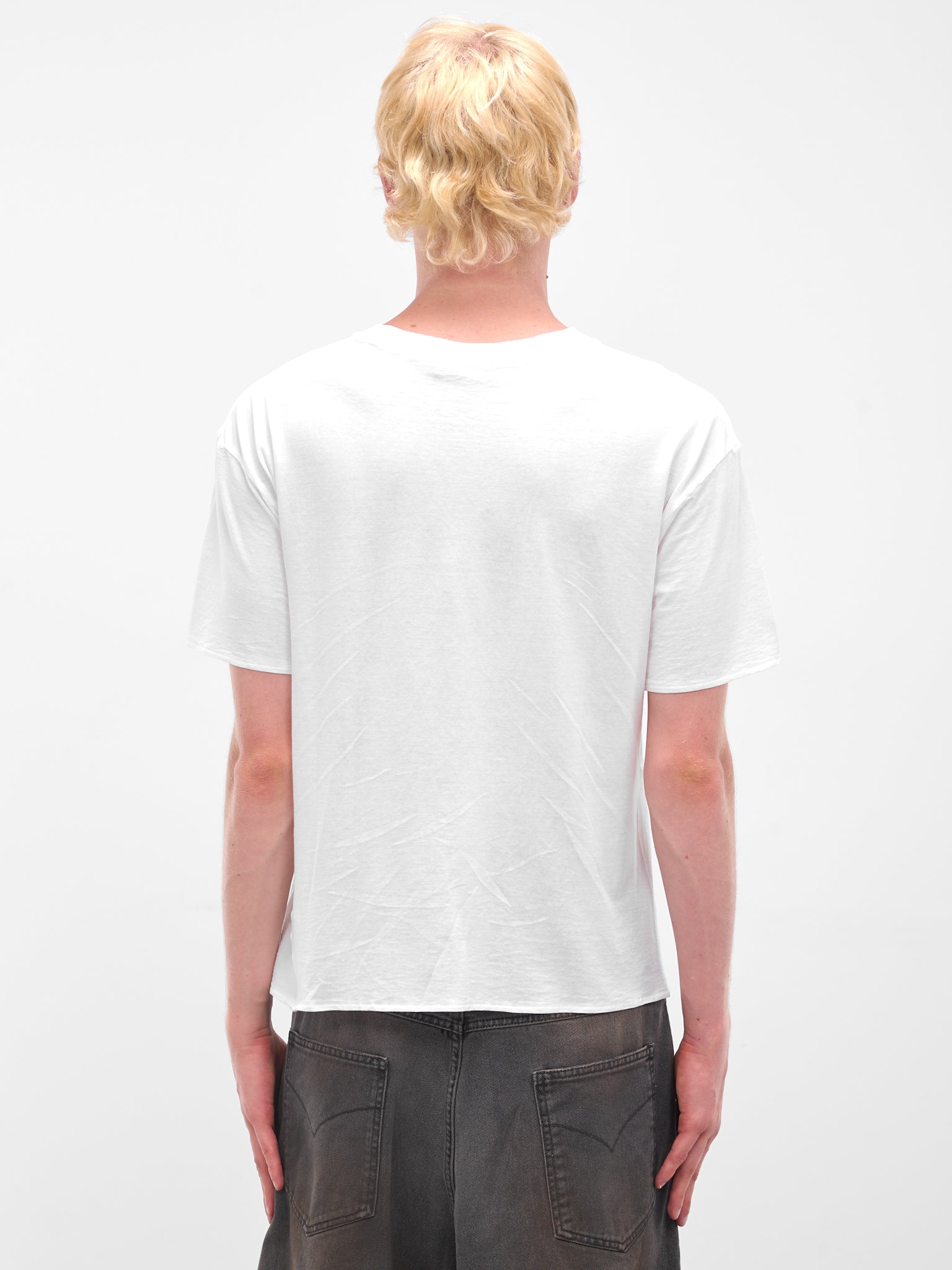 White Graphic Print Thrash Tee (MT096J-CLJ-GIG-FLYER-CHALK)