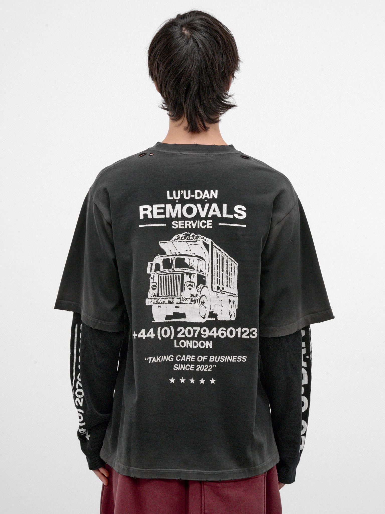 Black Cotton Layered Graphic Tee (MT103J-HCJ-920-ART220-3-BLACK)
