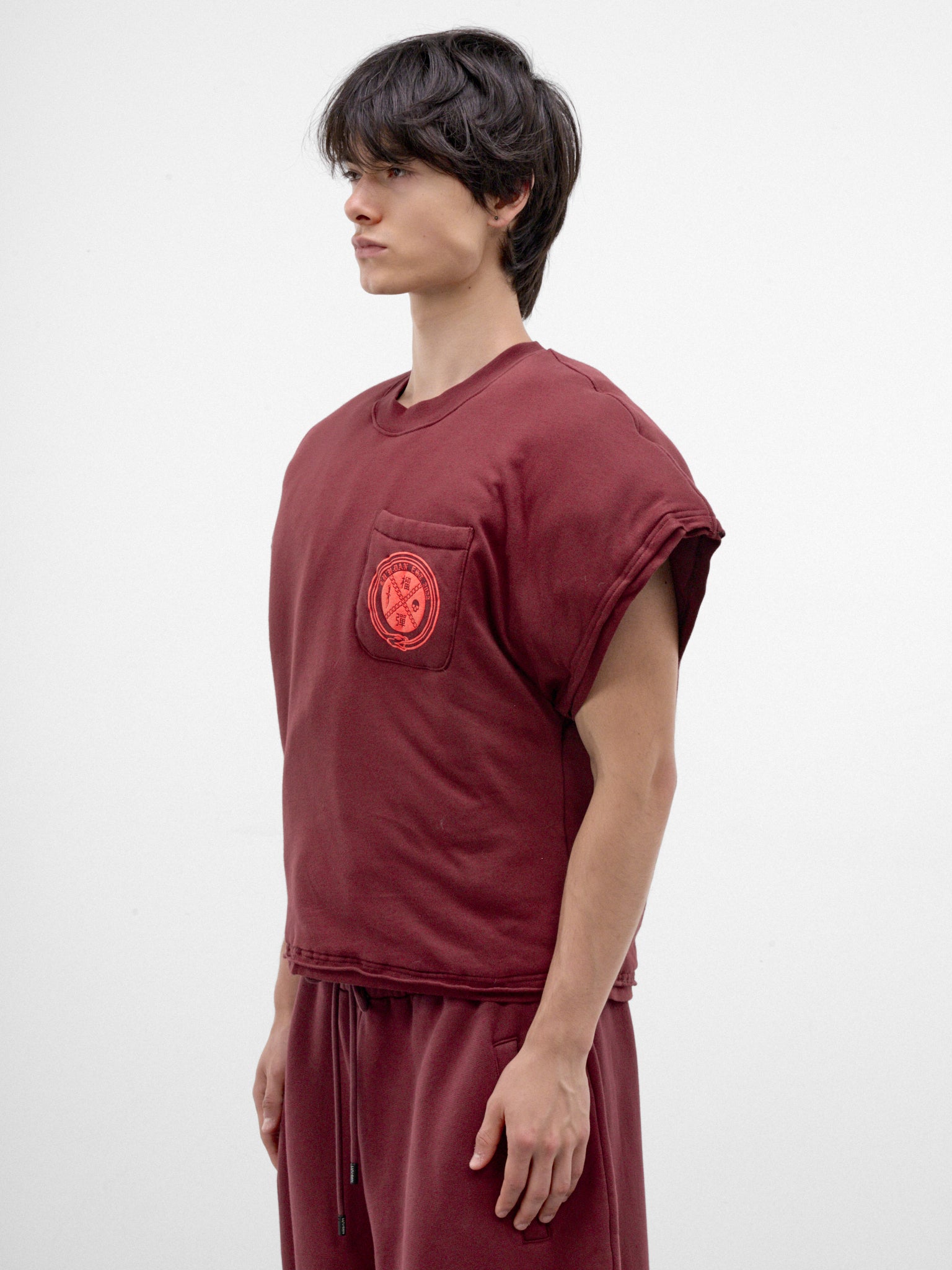 Blood Cotton Sleeveless Tee (MT117J-HJ-507-DRIED-BLOOD)