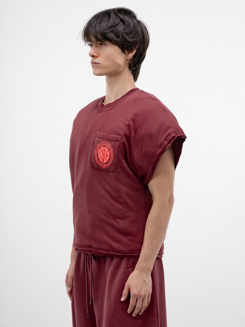 Blood Cotton Sleeveless Tee (MT117J-HJ-507-DRIED-BLOOD)