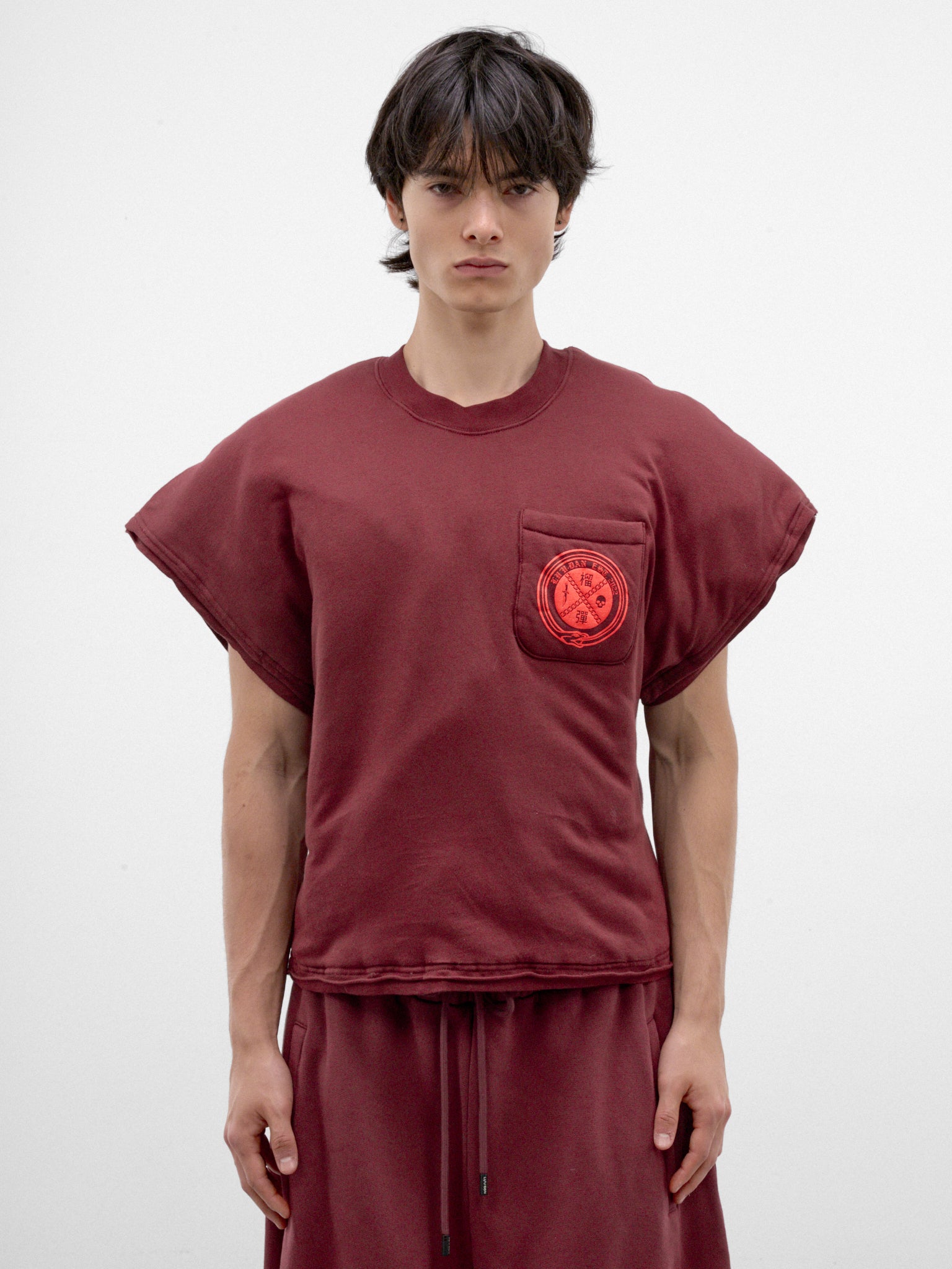 Blood Cotton Sleeveless Tee (MT117J-HJ-507-DRIED-BLOOD)