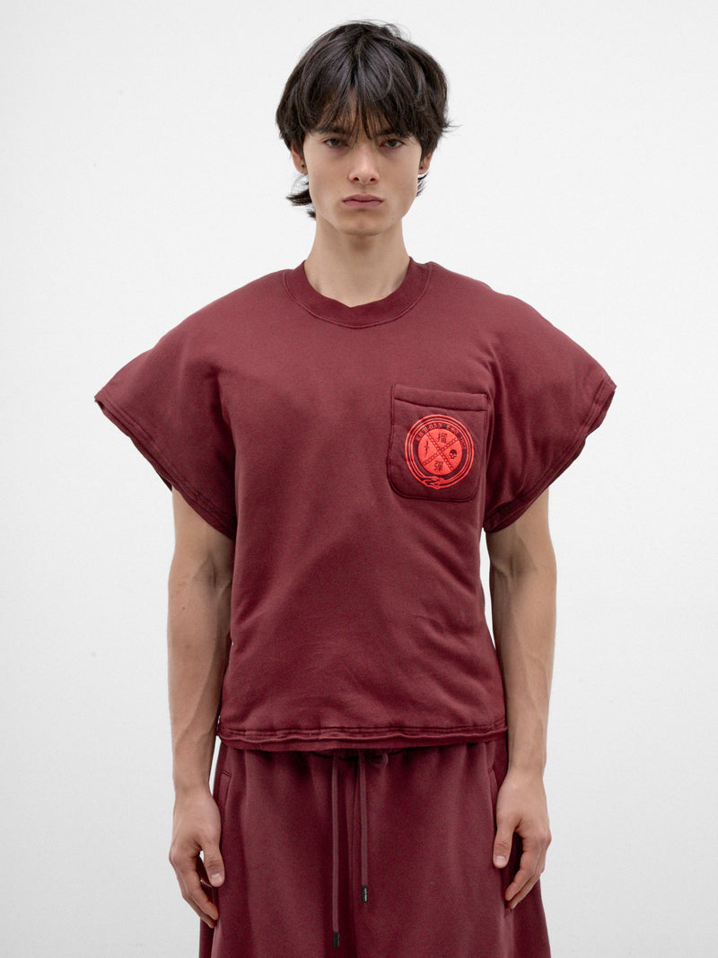 Blood Cotton Sleeveless Tee (MT117J-HJ-507-DRIED-BLOOD)