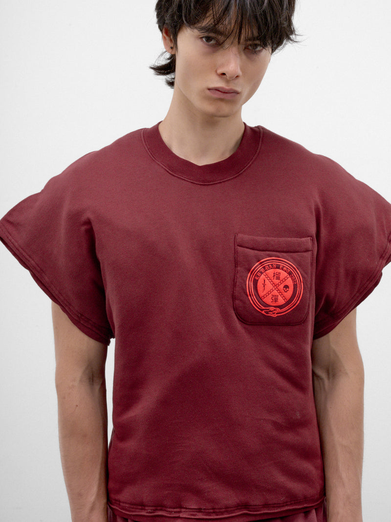 Blood Cotton Sleeveless Tee (MT117J-HJ-507-DRIED-BLOOD)