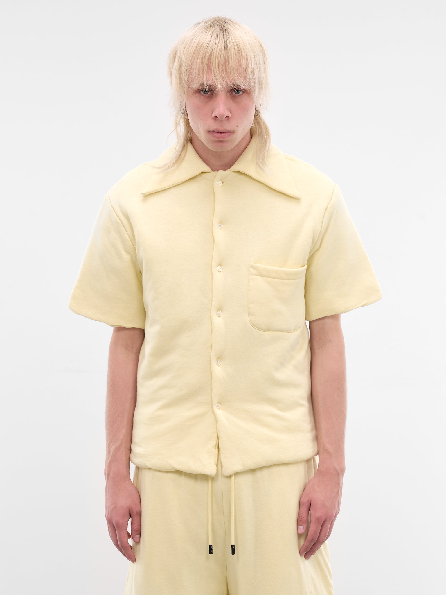 Spoiled Milk Wadded Shift Shirt (MT118J-LJ-100-SPOILED-MILK)