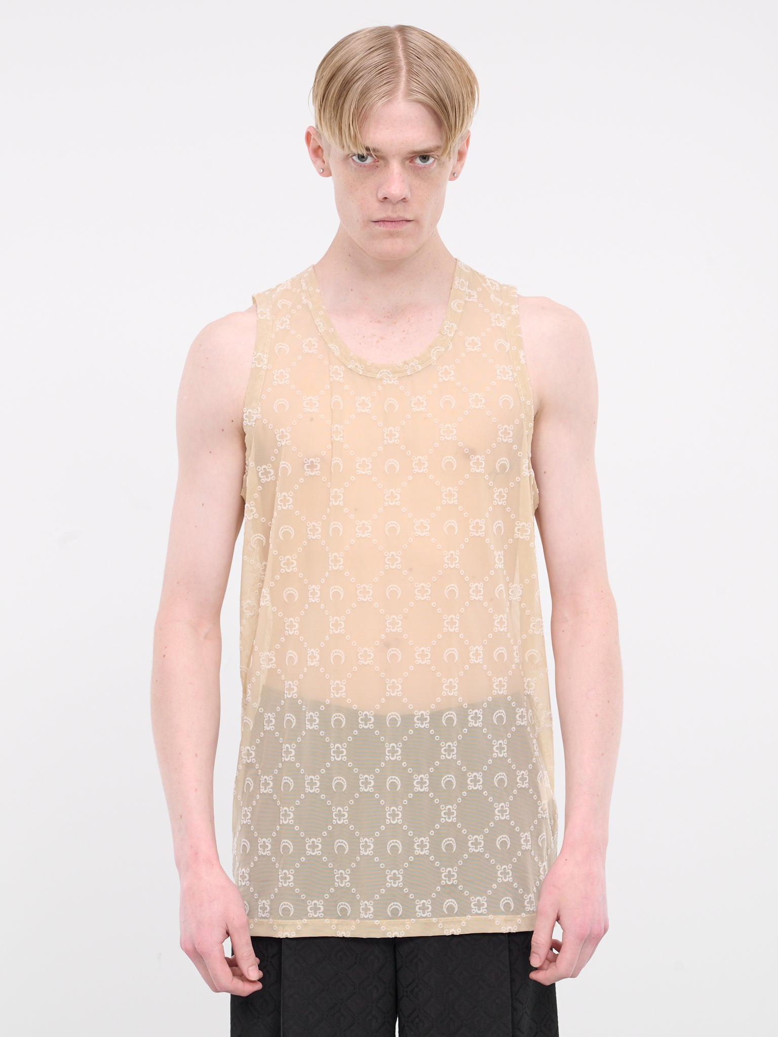 Monogram Mesh Tank Top (MTO109-CJER0005-LIGHT-BEIGE)