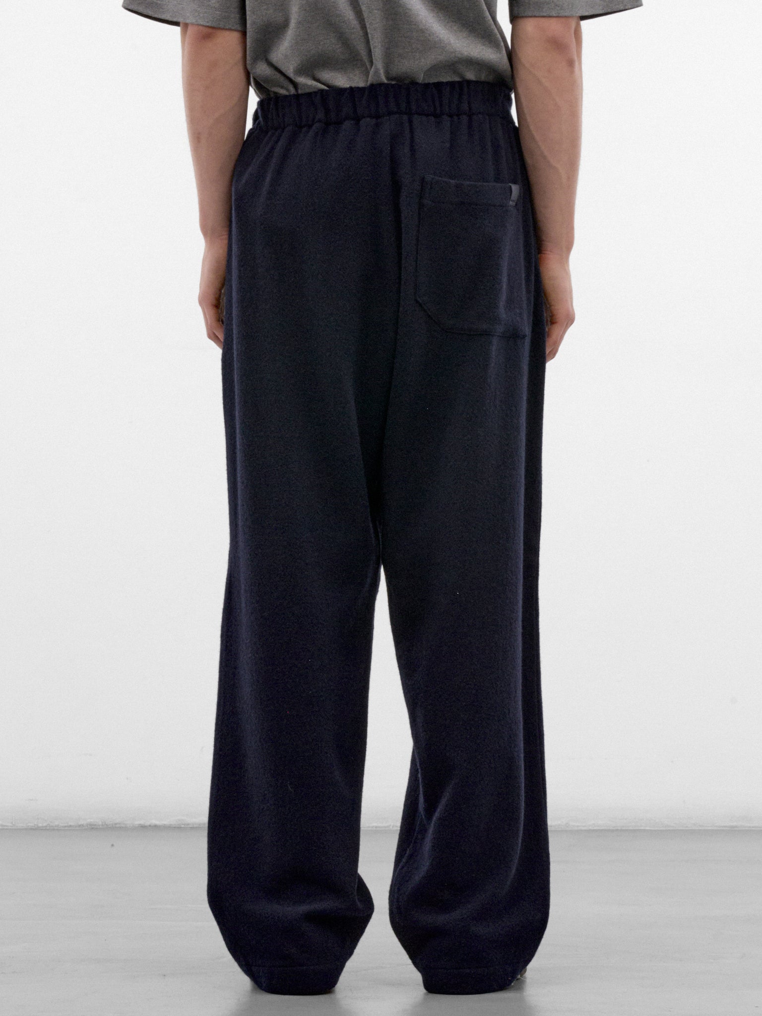 Navy Wool-Cashmere Drawstring Trousers (MTR35-FAW76-BLUE-NAVY)
