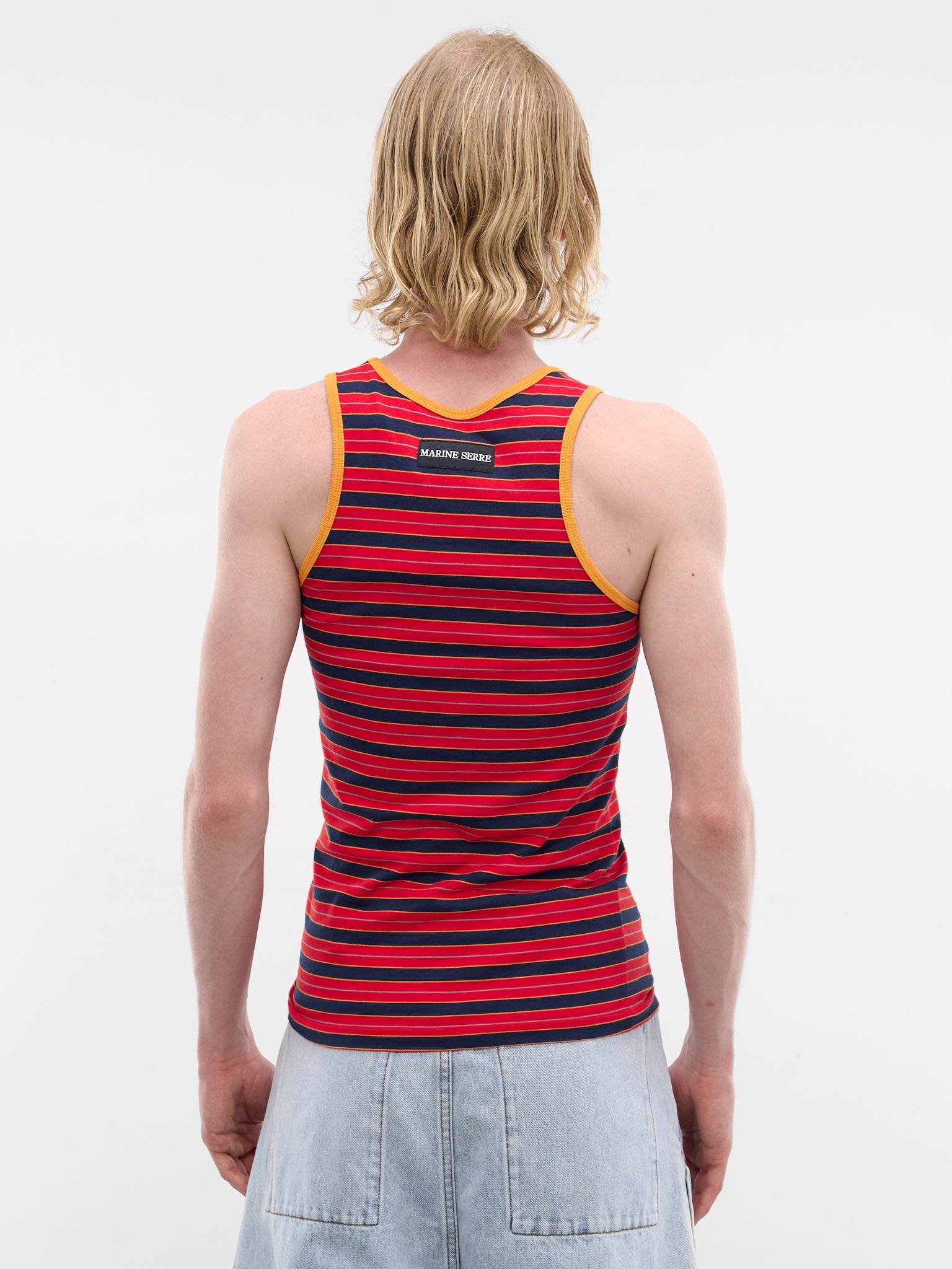 Red Striped Moon Logo Tank (MTT081ADJER0010-RED)
