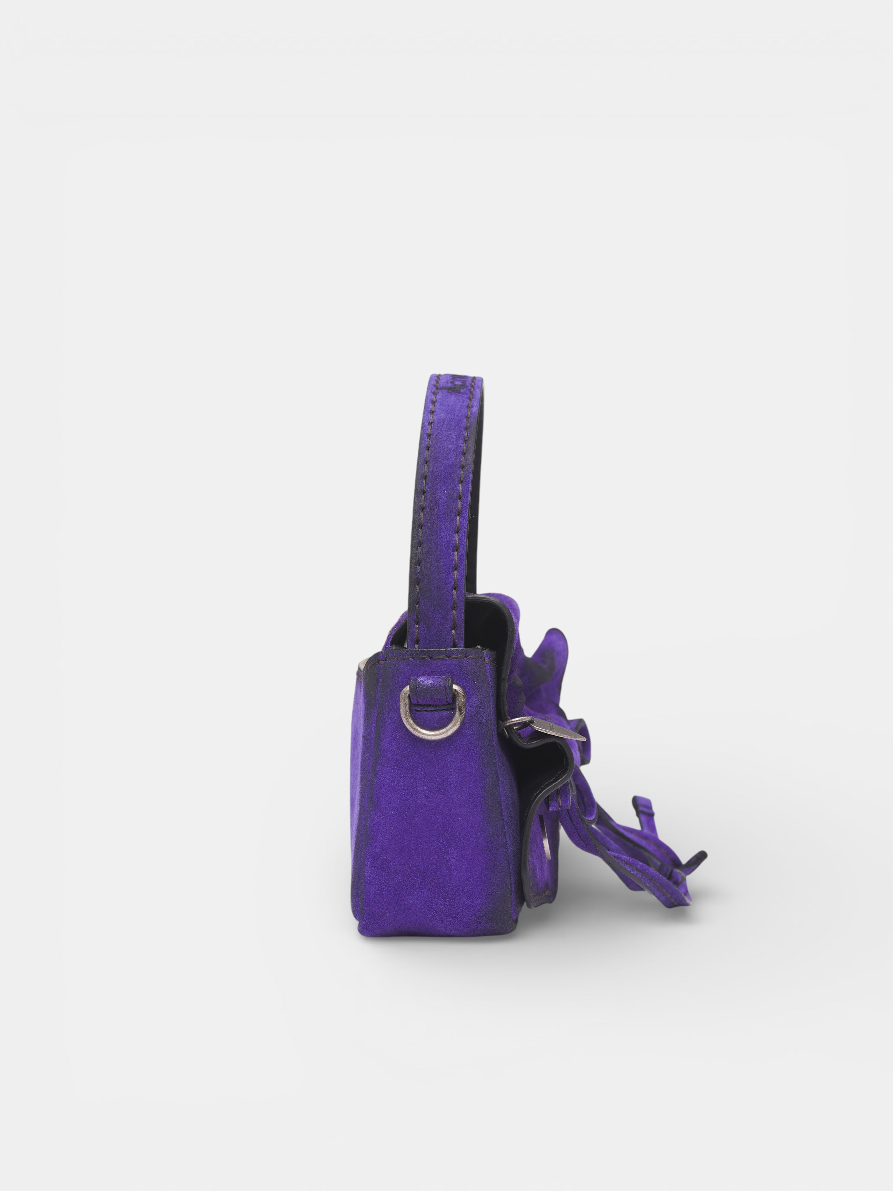 Violet Multipocket Suede Micro Bag (MULTIPOCKET-MICRO-SUEDE-VIOLET)