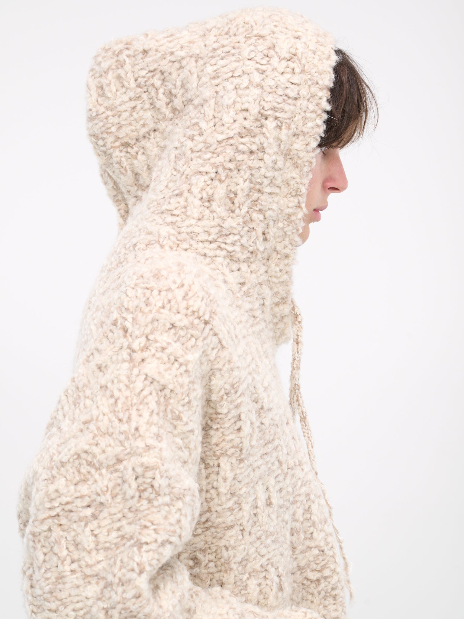 Knit Hoodie (N005-BEIGE)