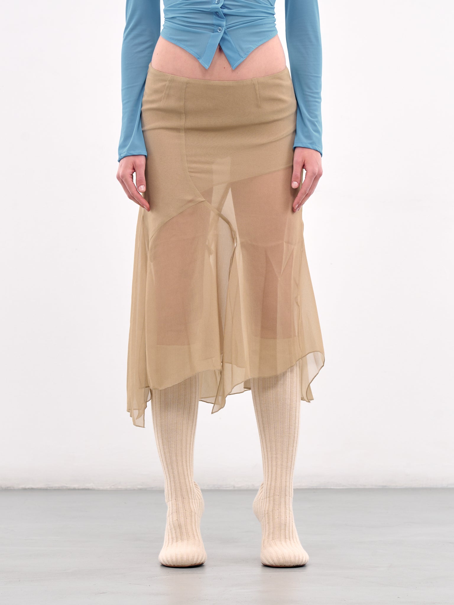 Asymmetric Skirt (N0116-BEIGE)