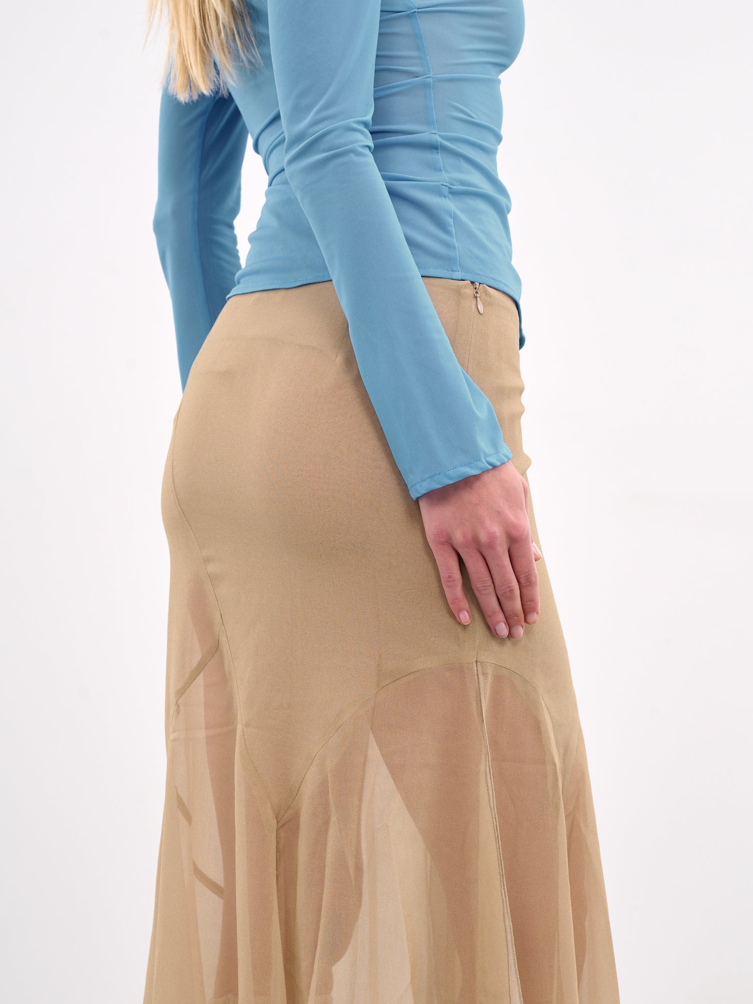 Asymmetric Skirt (N0116-BEIGE)