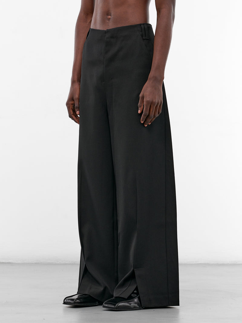 Kevin Black Wool Slit Trousers (N3-AW25-N3-PT-01-EB-EUPHORIC-B)
