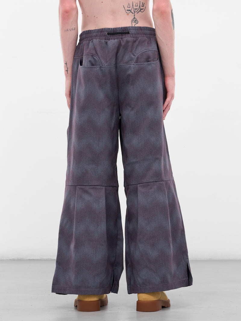 Brown Striped Baggy Sweatpants (N3-AW25-N3-PT-10-5WB-SPACE-WAV)