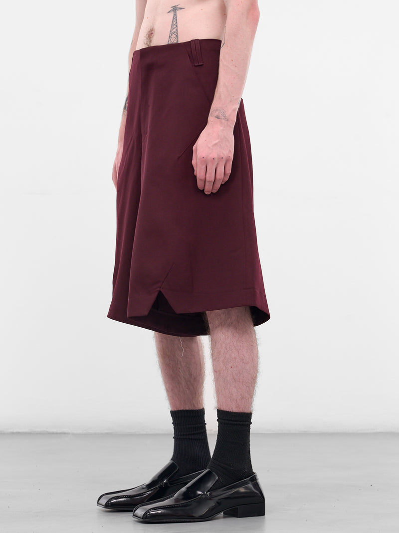 Burgundy Wool Baggy Shorts (N3-AW25-N3-SH-00-RB-RUST-BURGU)