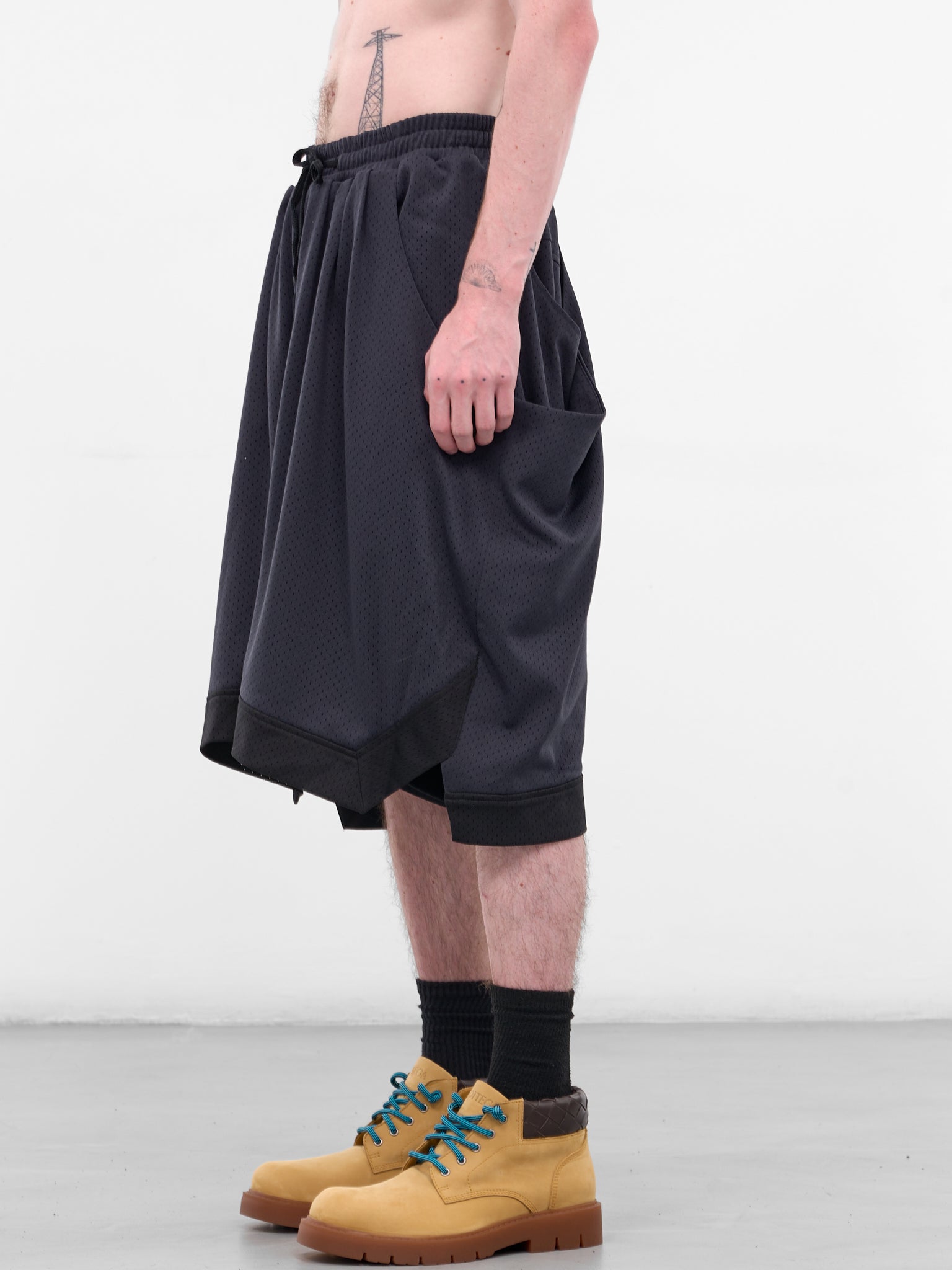 Blue Mesh Basketball Shorts (N3-AW25-N3-SH-03-DB-DEPTH-BLUE)