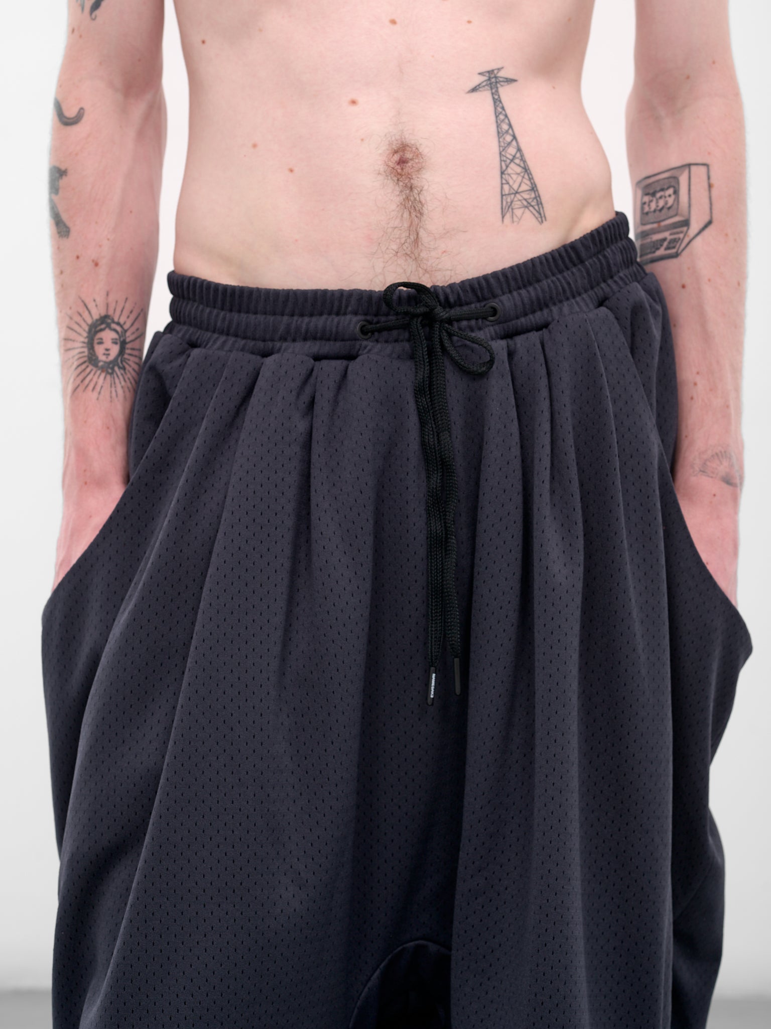 Blue Mesh Basketball Shorts (N3-AW25-N3-SH-03-DB-DEPTH-BLUE)