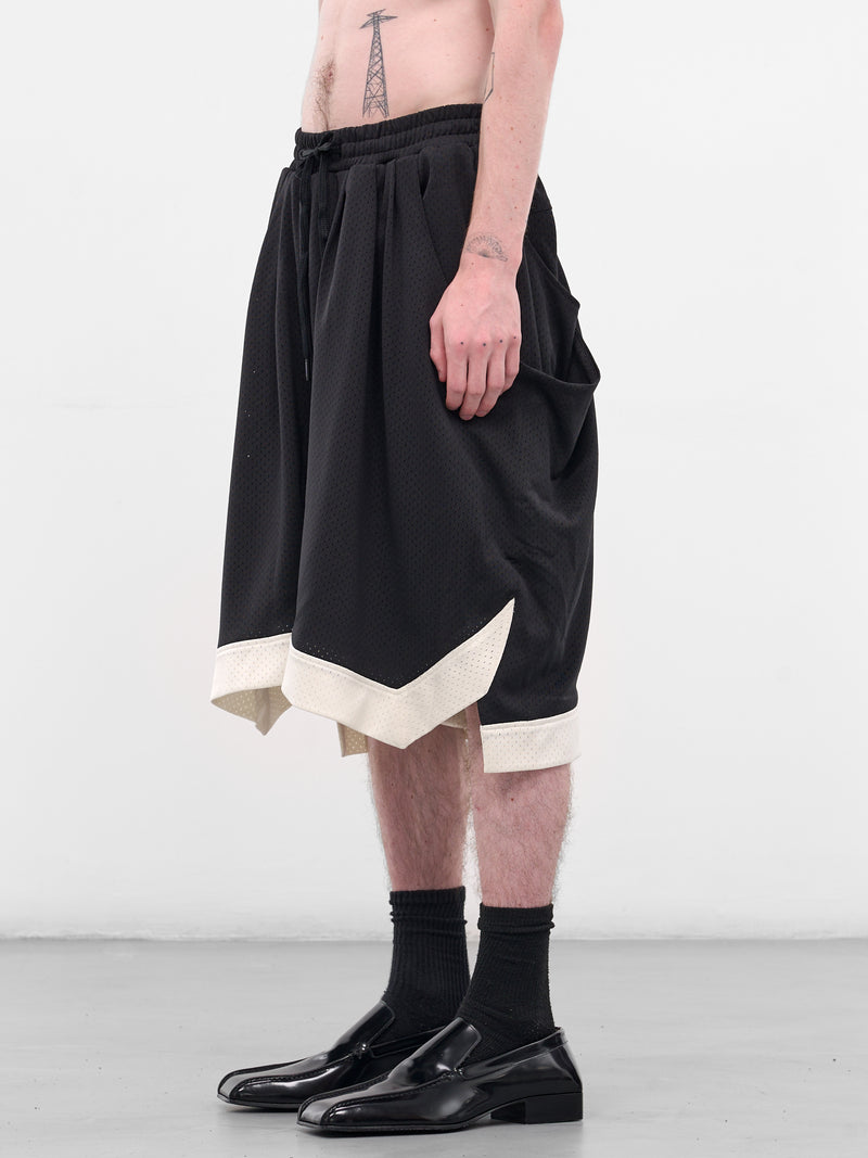 Black Mesh Basketball Shorts (N3-AW25-N3-SH-03-EB-EUPHORIC-B)