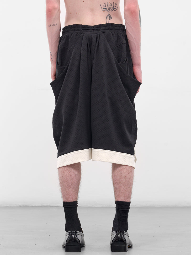 Black Mesh Basketball Shorts (N3-AW25-N3-SH-03-EB-EUPHORIC-B)