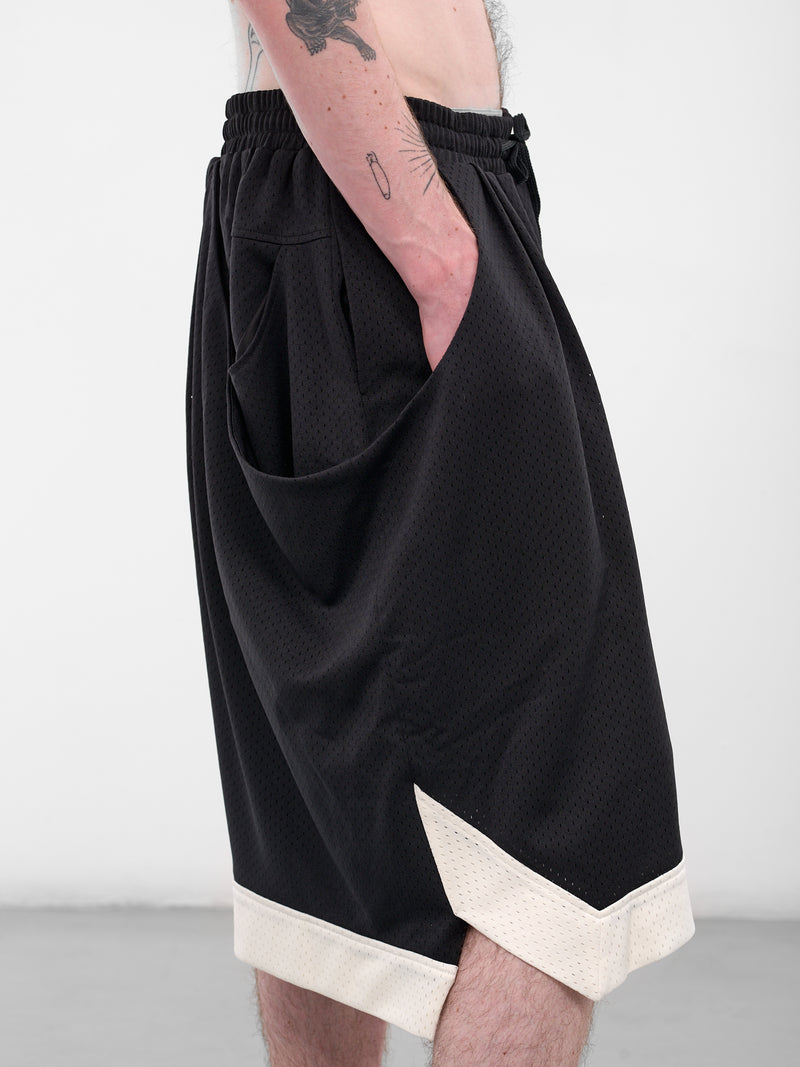 Black Mesh Basketball Shorts (N3-AW25-N3-SH-03-EB-EUPHORIC-B)