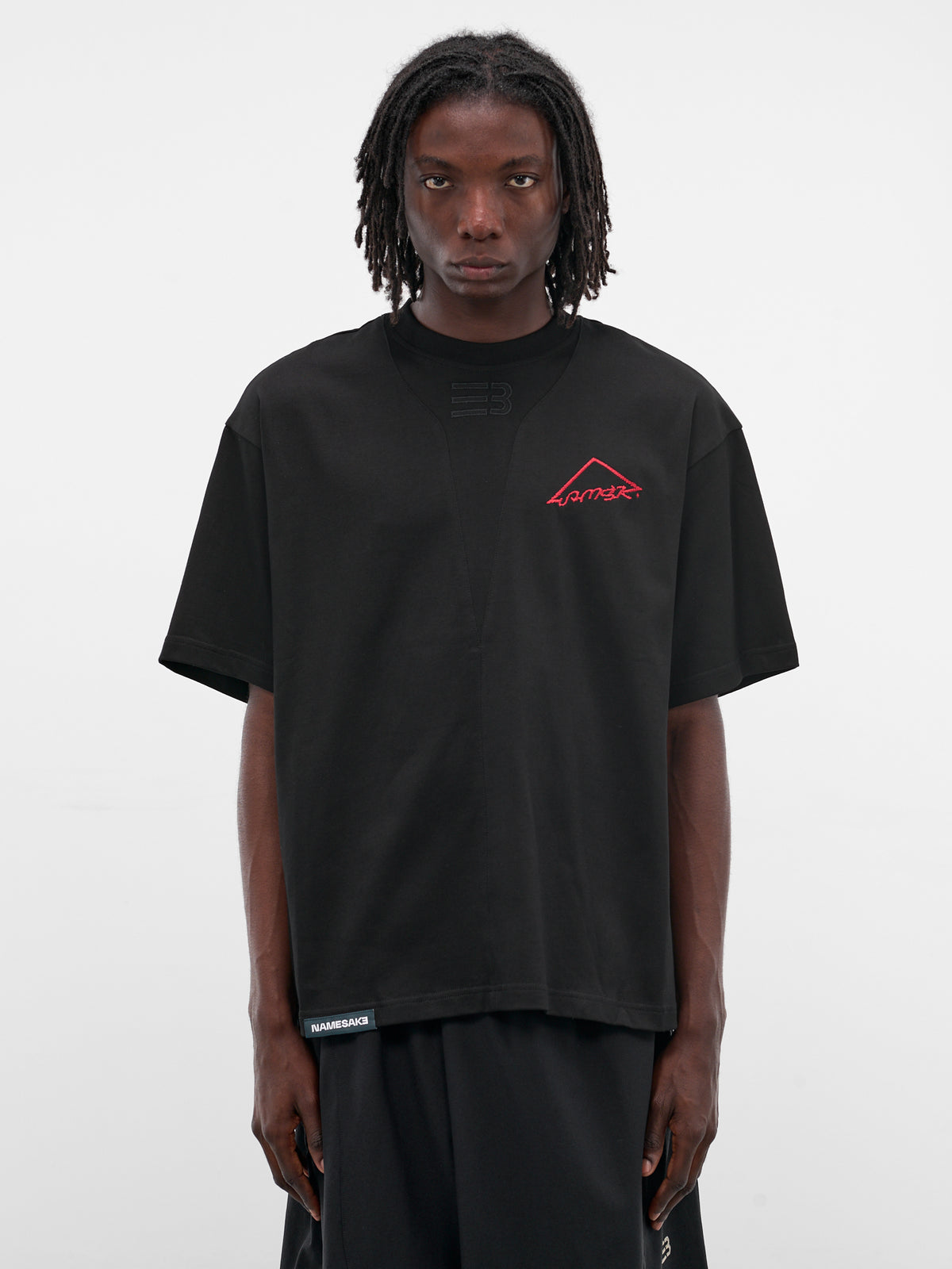 Sava Black Oversized Warning Tee (N3-AW25-N3-TSG-0A-EB-EUPHORIC-)