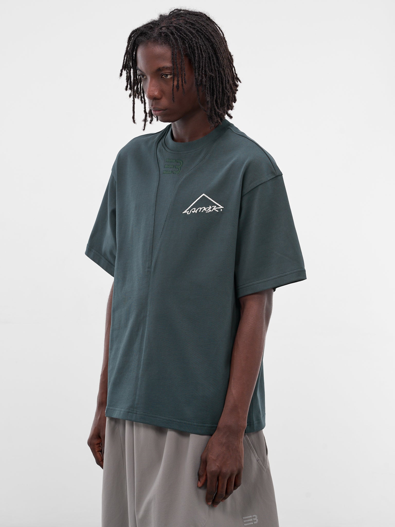 Sava Green Oversized Warning Tee (N3-AW25-N3-TSG-0A-NG-GREEN)