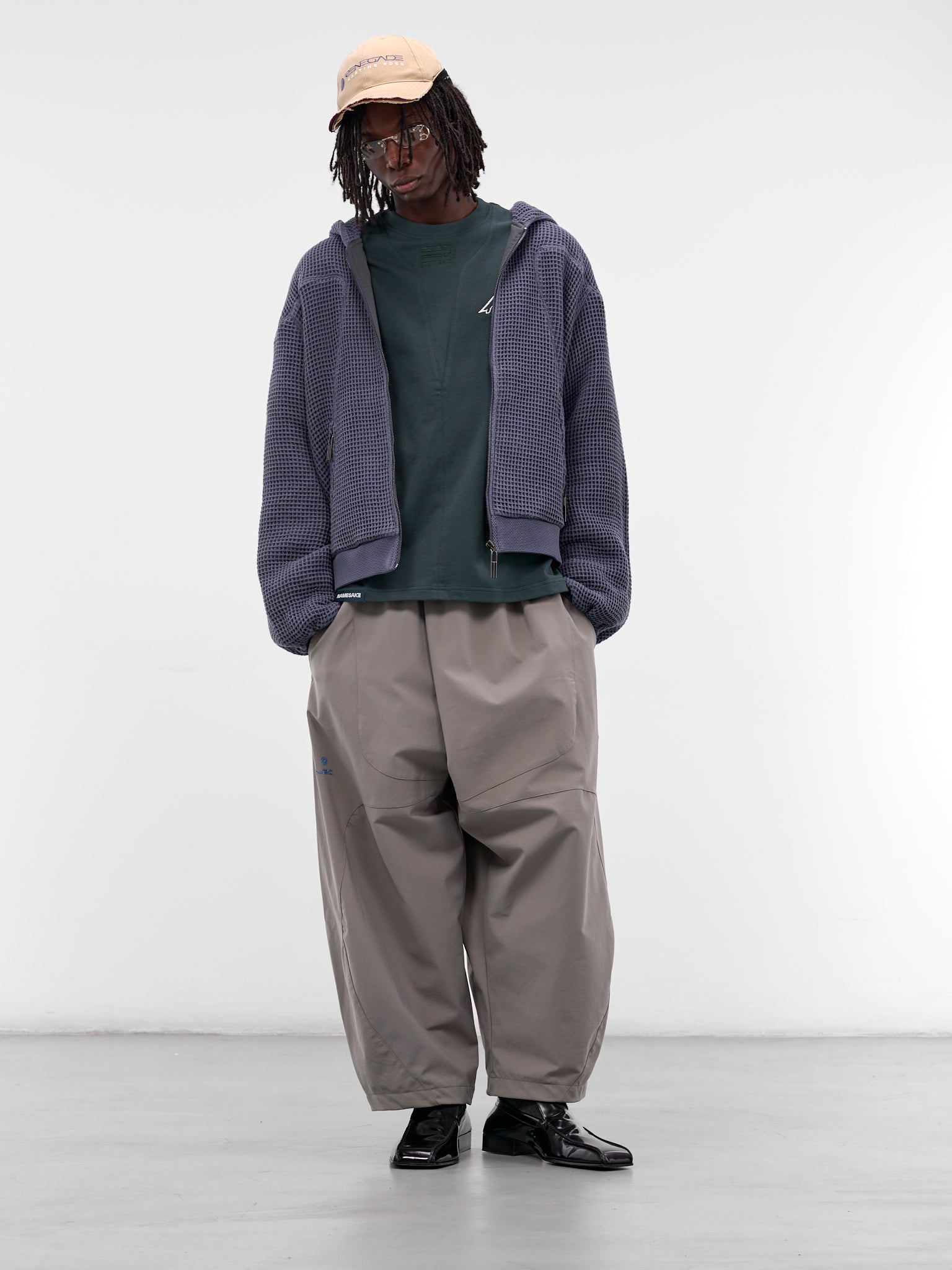 Nomad Gray Nylon Baggy Pants (PT-00-SG-SILENT-GREY)