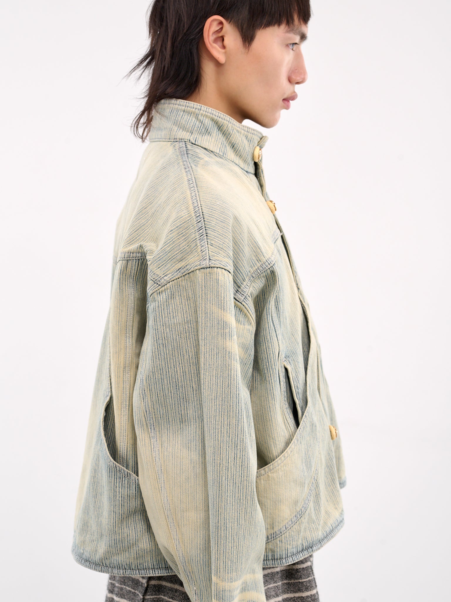 Fox Denim Stripe Jacket (N3-JK-11-IS-FOX-INDIGO-STRIPE)