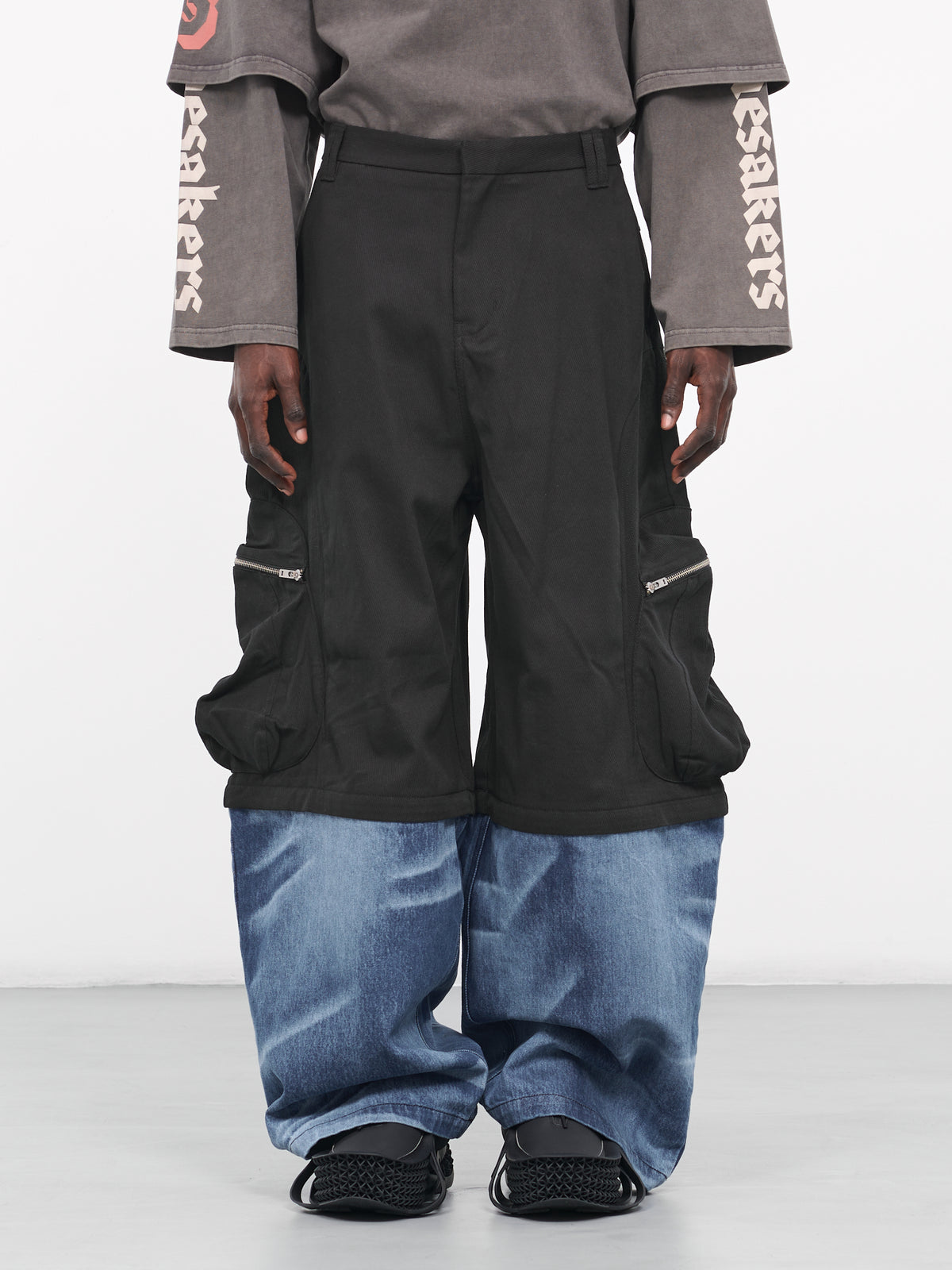 Felix Detachable Knee Cargo Jeans (N3-N3-PT-04-EUPHORIC-BLACK-YAL)
