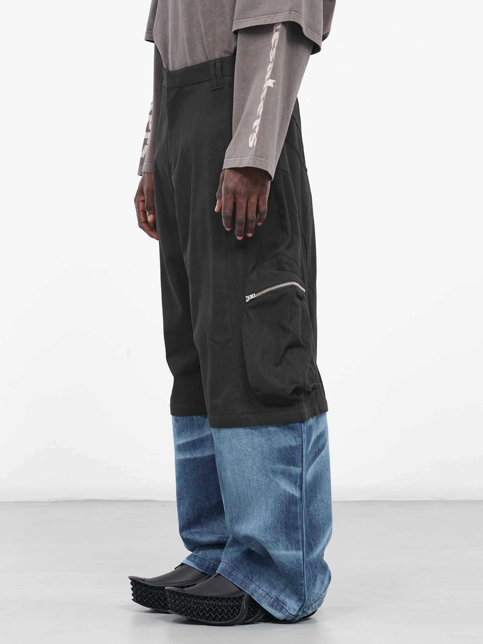 Cargo (N3-N3-PT-04-EUPHORIC-BLACK-YAL) Felix Knee Jeans Detachable