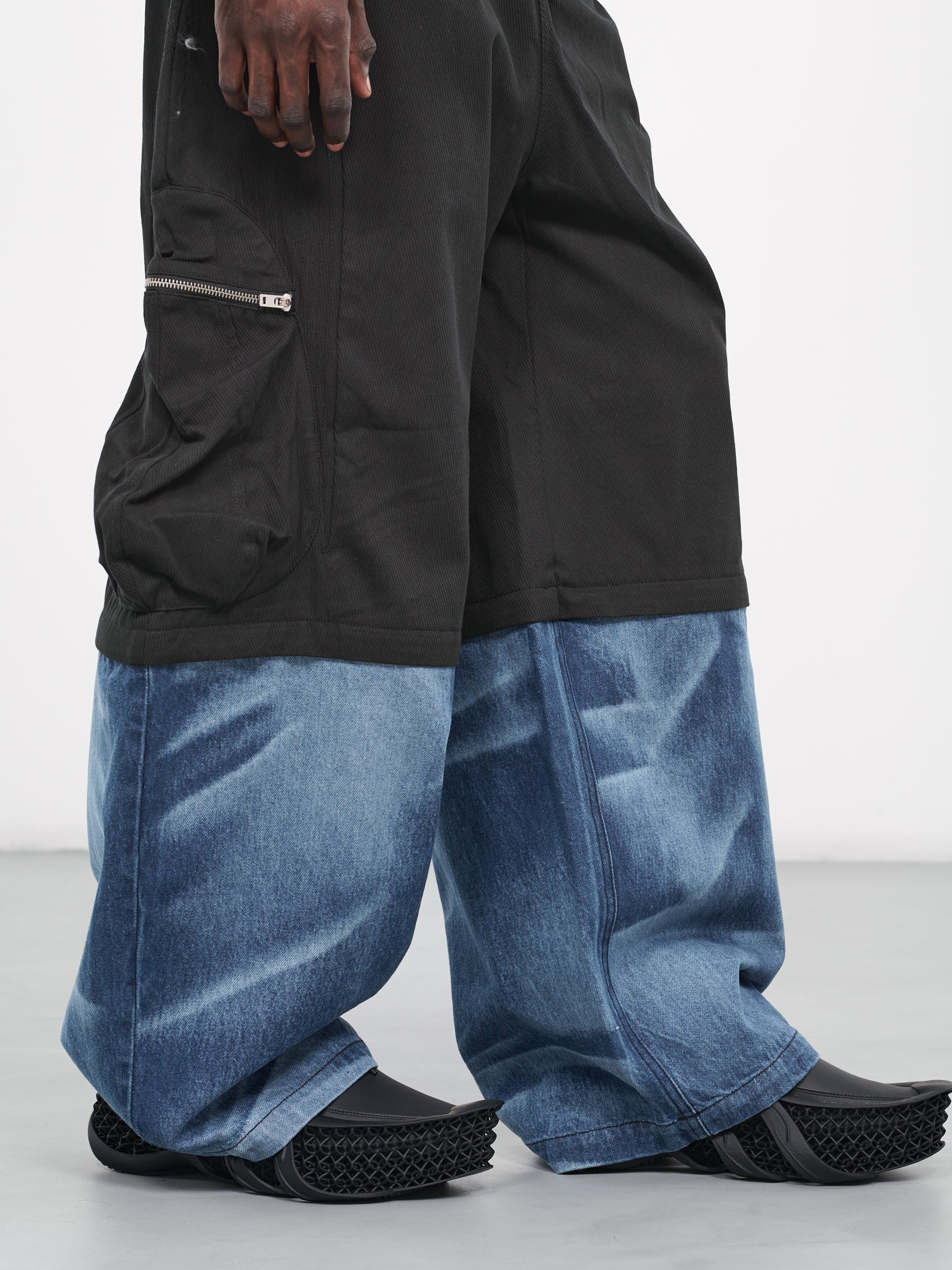 Jeans (N3-N3-PT-04-EUPHORIC-BLACK-YAL) Detachable Felix Knee Cargo