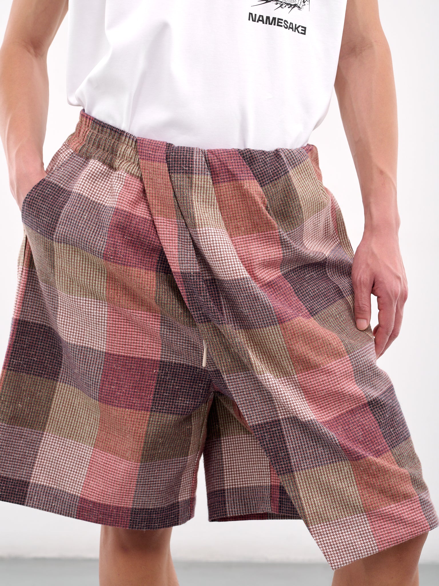 Kai Plaid Shorts (N3-SH-04A-RWP-KAI-RED-WOOD-PLA)