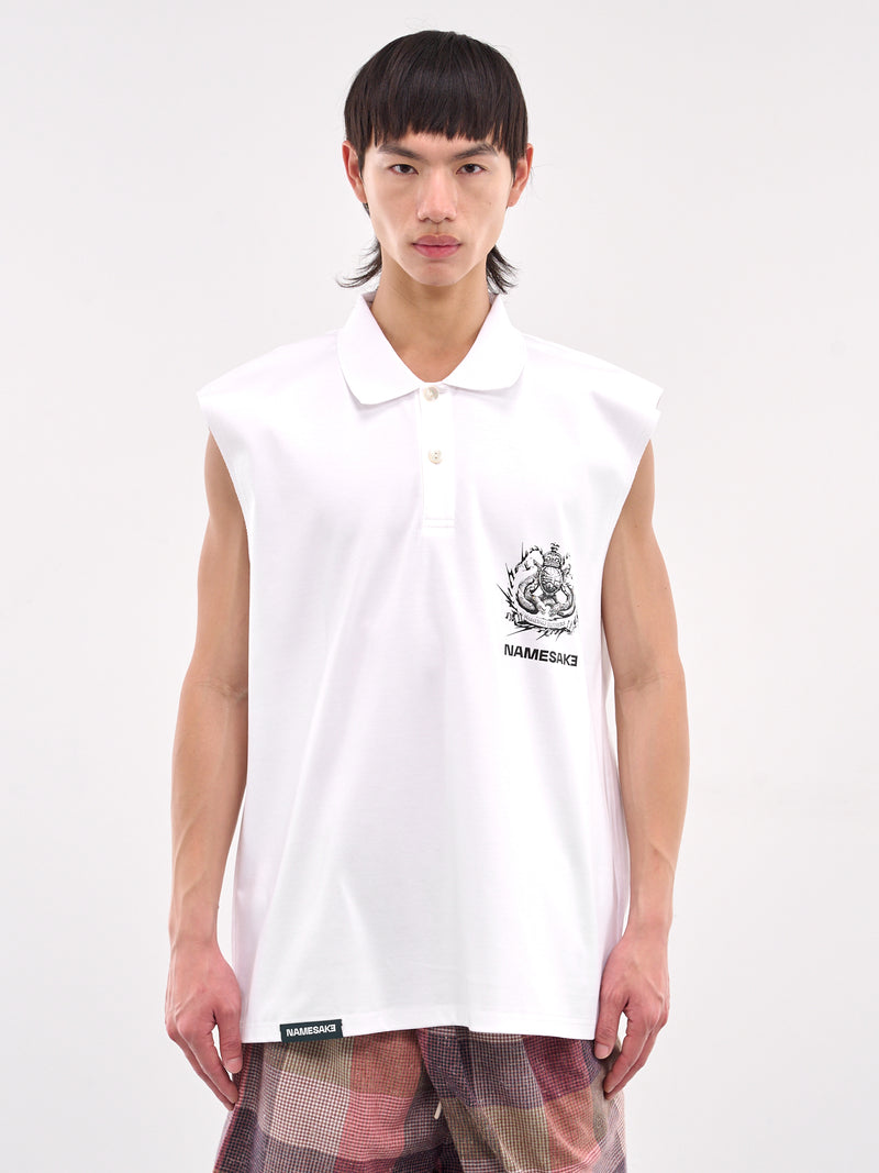 Richard Sleeveless Polo Shirt (N3-TKG-01-SSW-RICHARD-WHITE)