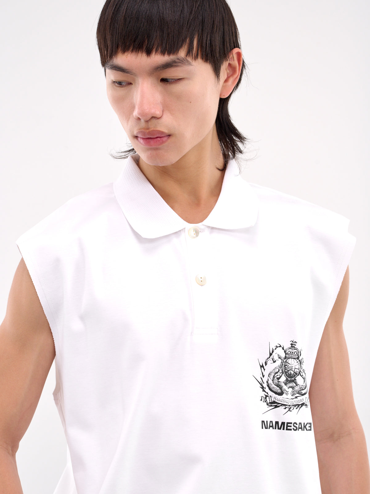 Richard Sleeveless Polo Shirt (N3-TKG-01-SSW-RICHARD-WHITE)