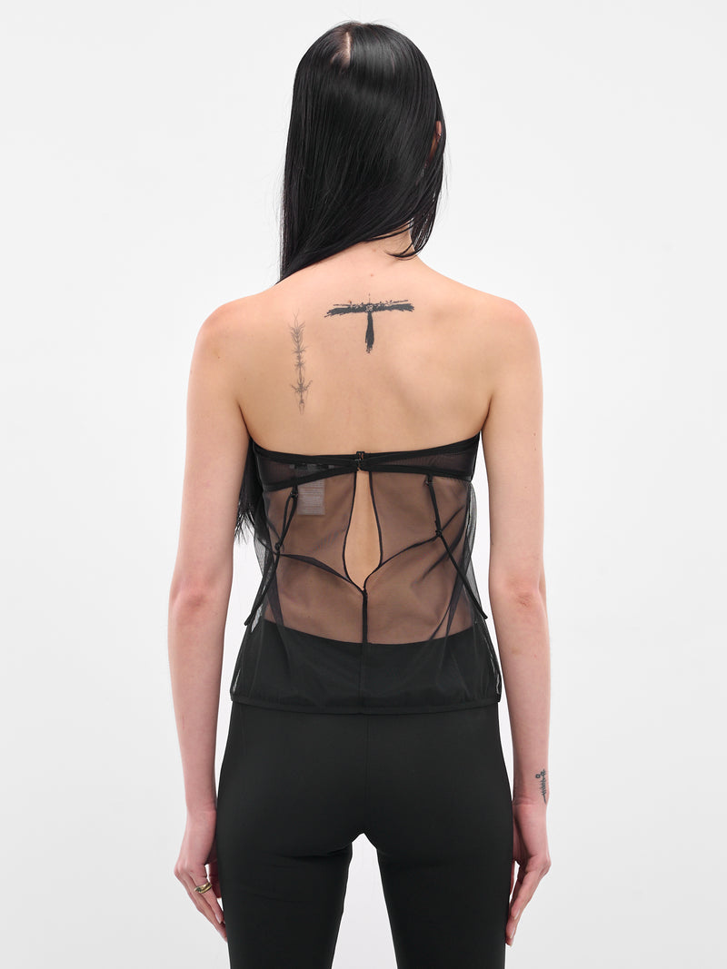 Upside-Down Pleated Bra Top (ND-TOP100-2003-101-BLACK)