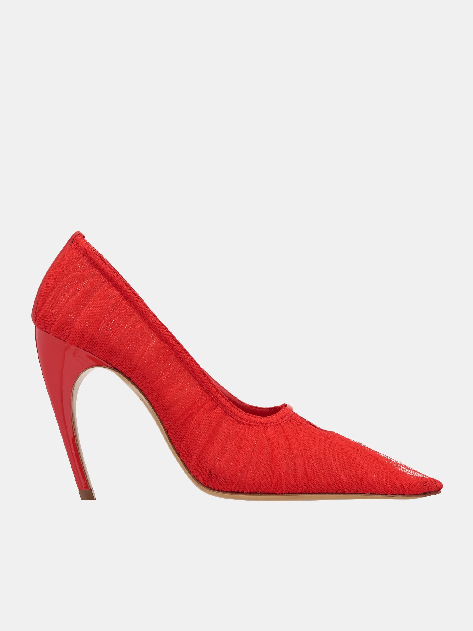 Tulle Stiletto Pumps (ND41010A-18001-RED)