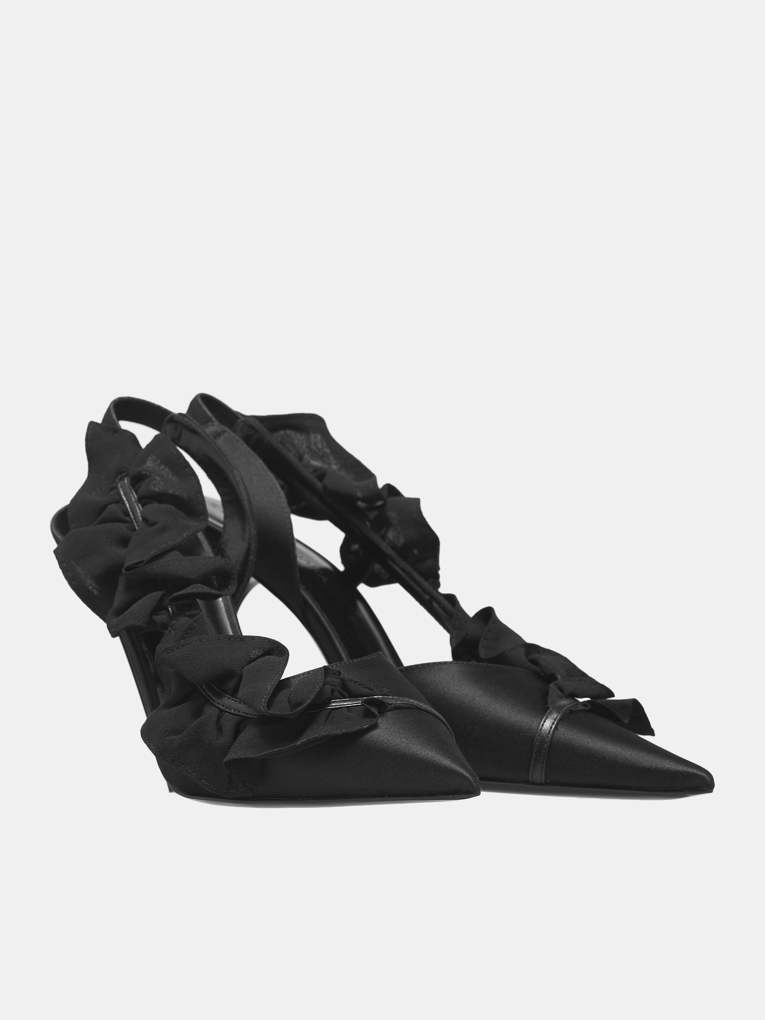 Appliqué Slingback Sandals (ND41045A-18040-BLACK)
